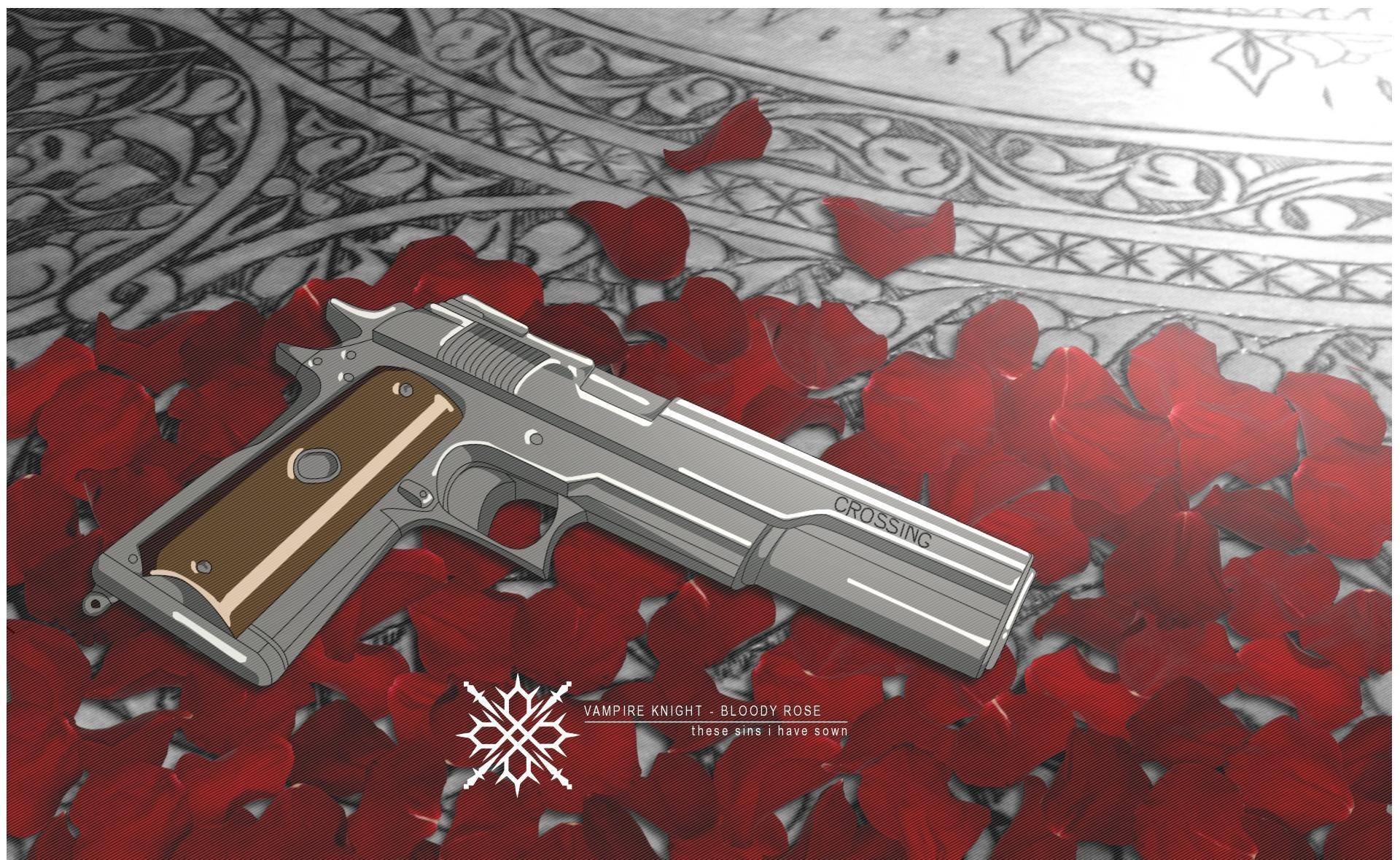 vampiro cavaliere pistola arma petali