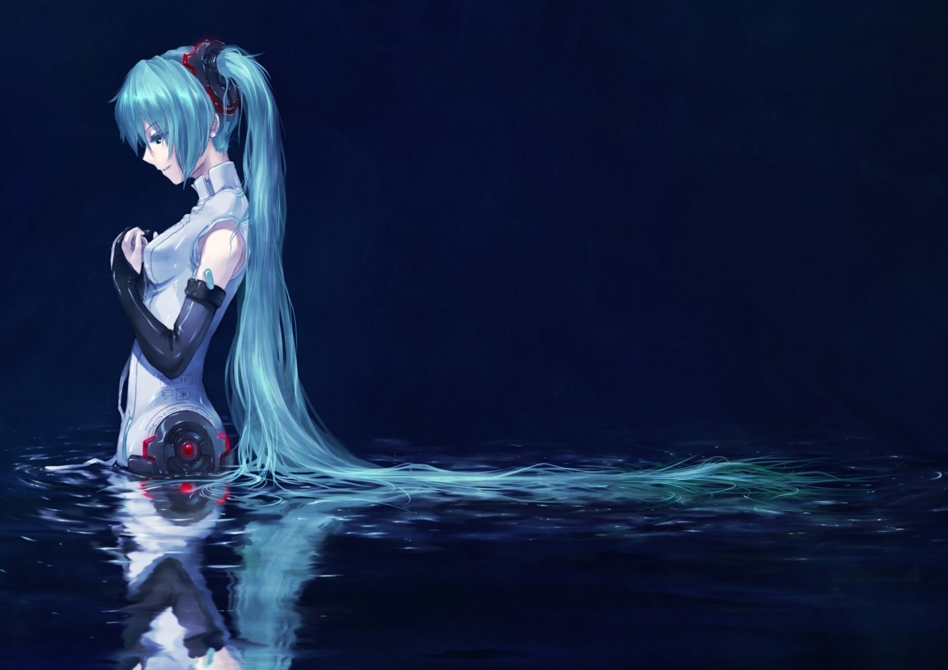 hatsune miku vocaloid acqua capelli verdi ragazze-a occhi-a profilo-a capelli-a disegni vita-a