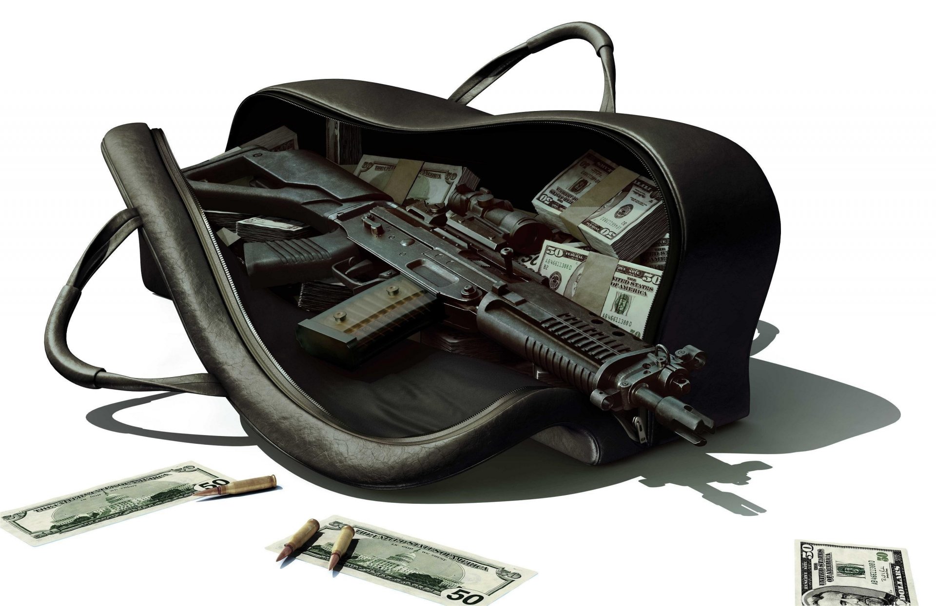 macchina borsa soldi