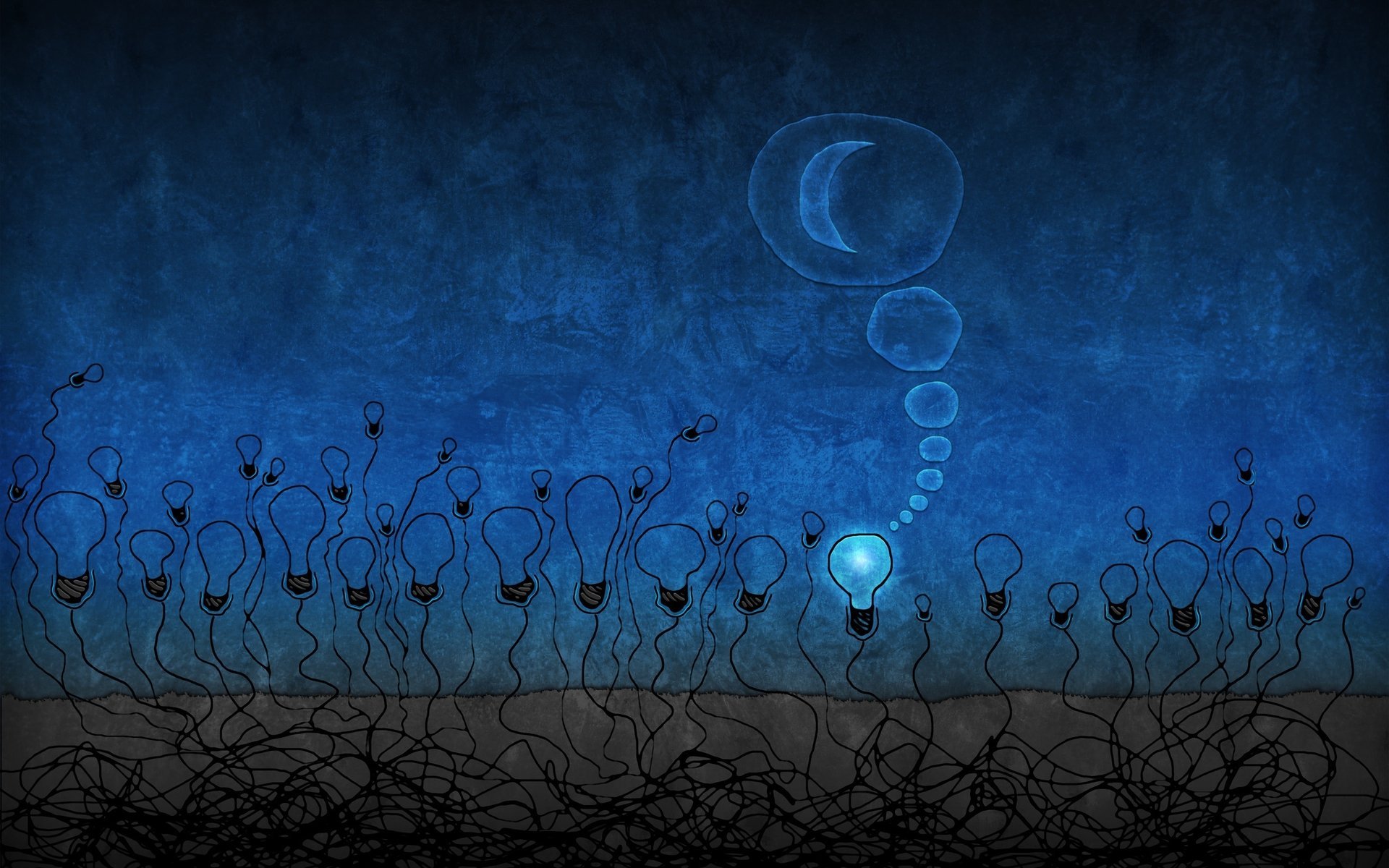 lampadine retroilluminazione blu luna figura blu disegni anime texture