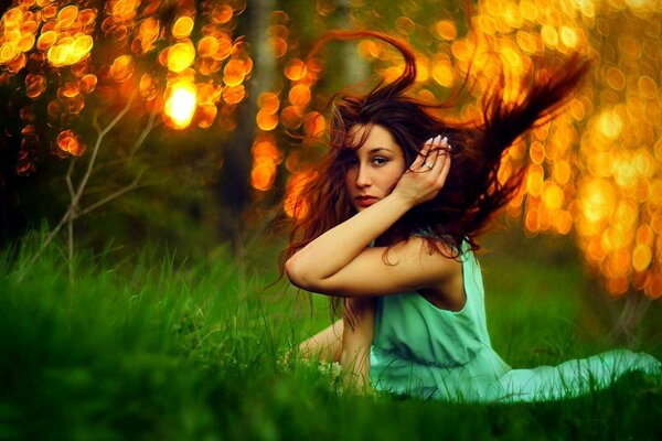 Ciocche di capelli rosso fuoco