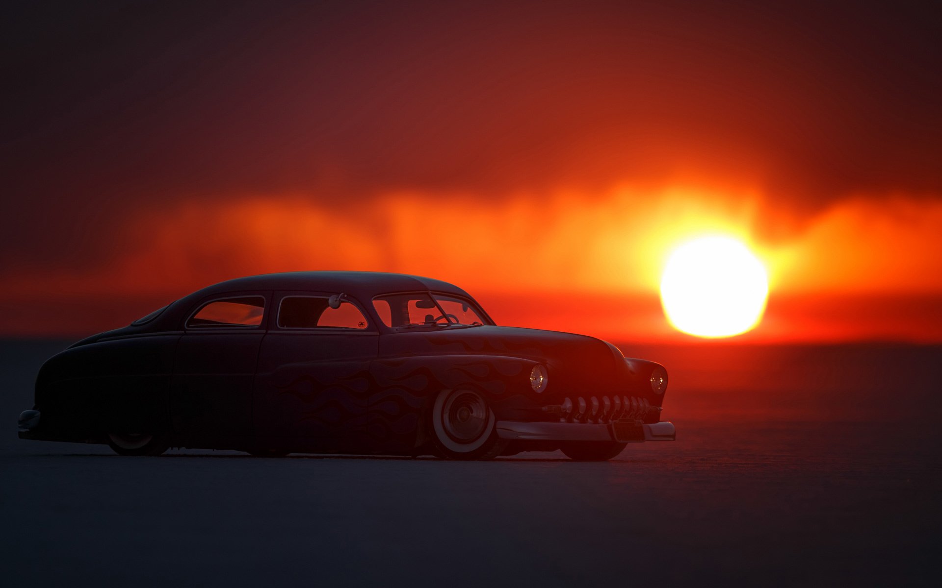 retro auto classico alba