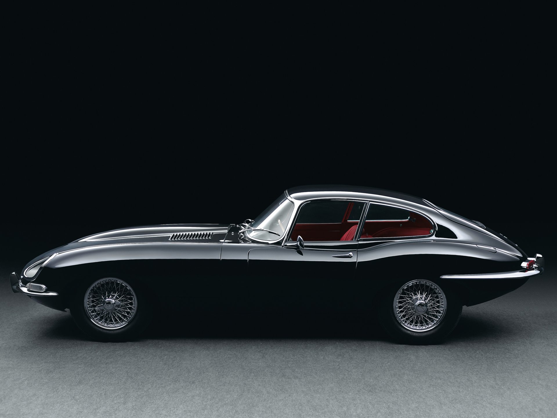 jaguar e-type retro vista laterale 1961