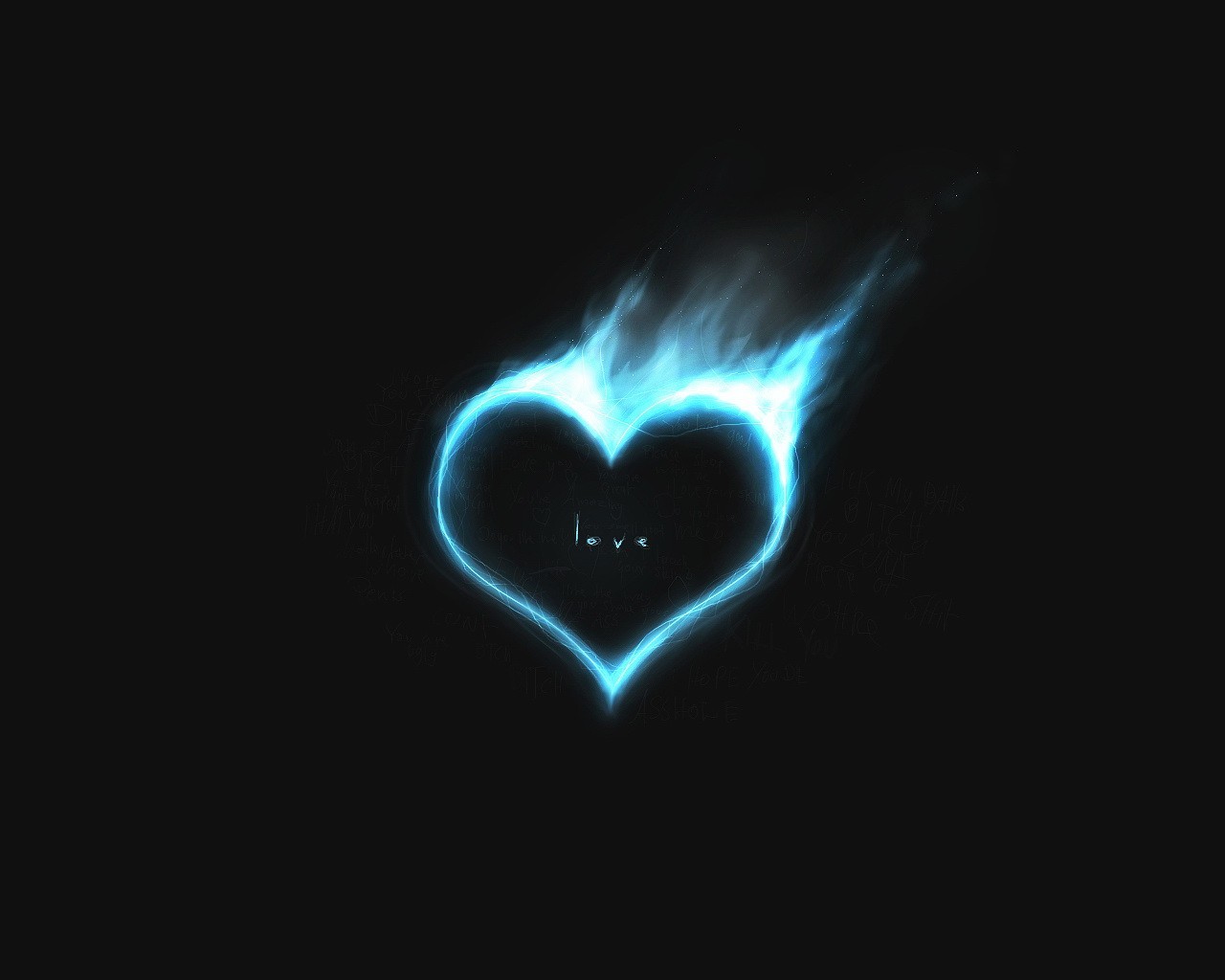 cuore fuoco blu minimalismo amore