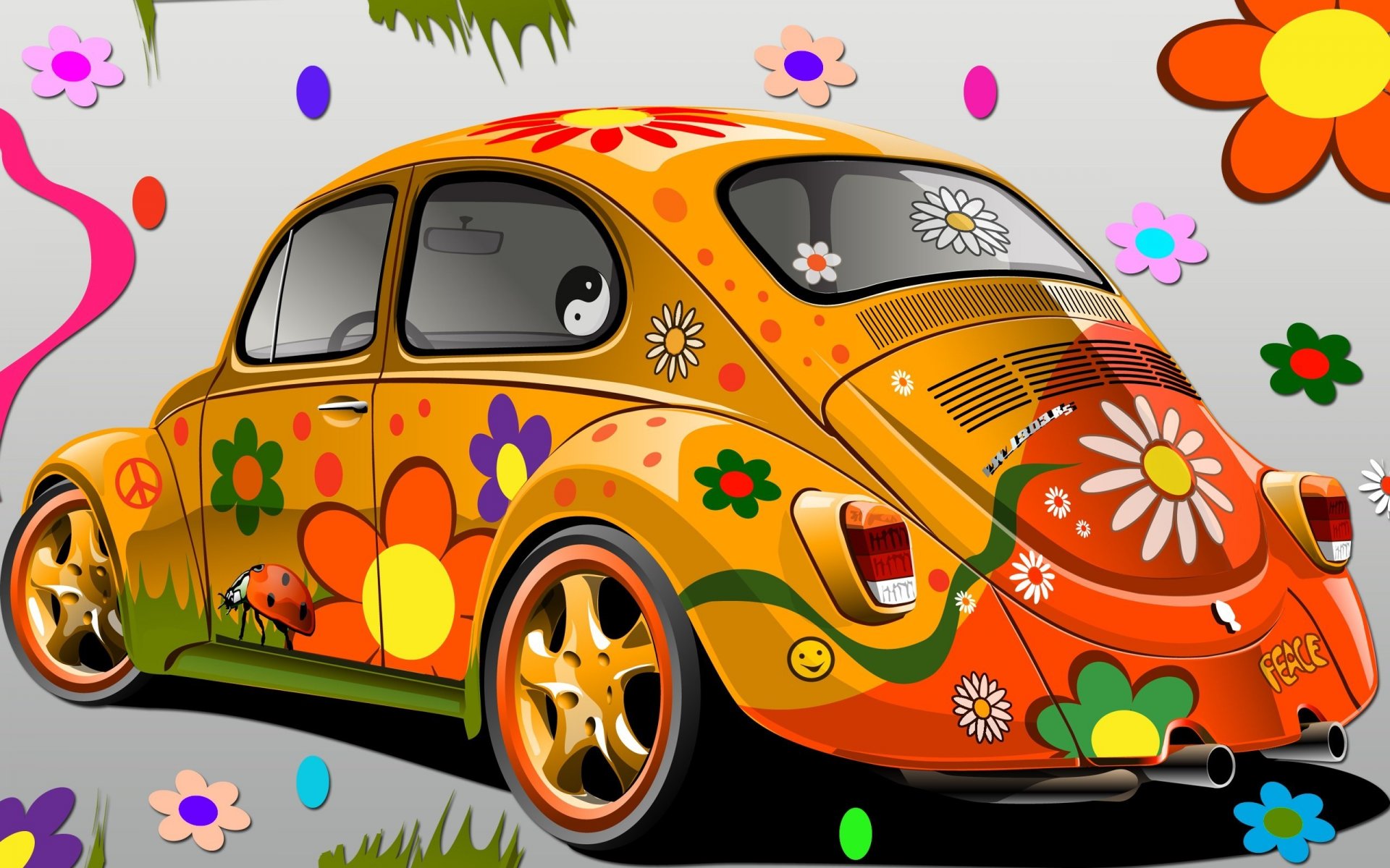 super beetle vw 1303 fiori mondo glamour