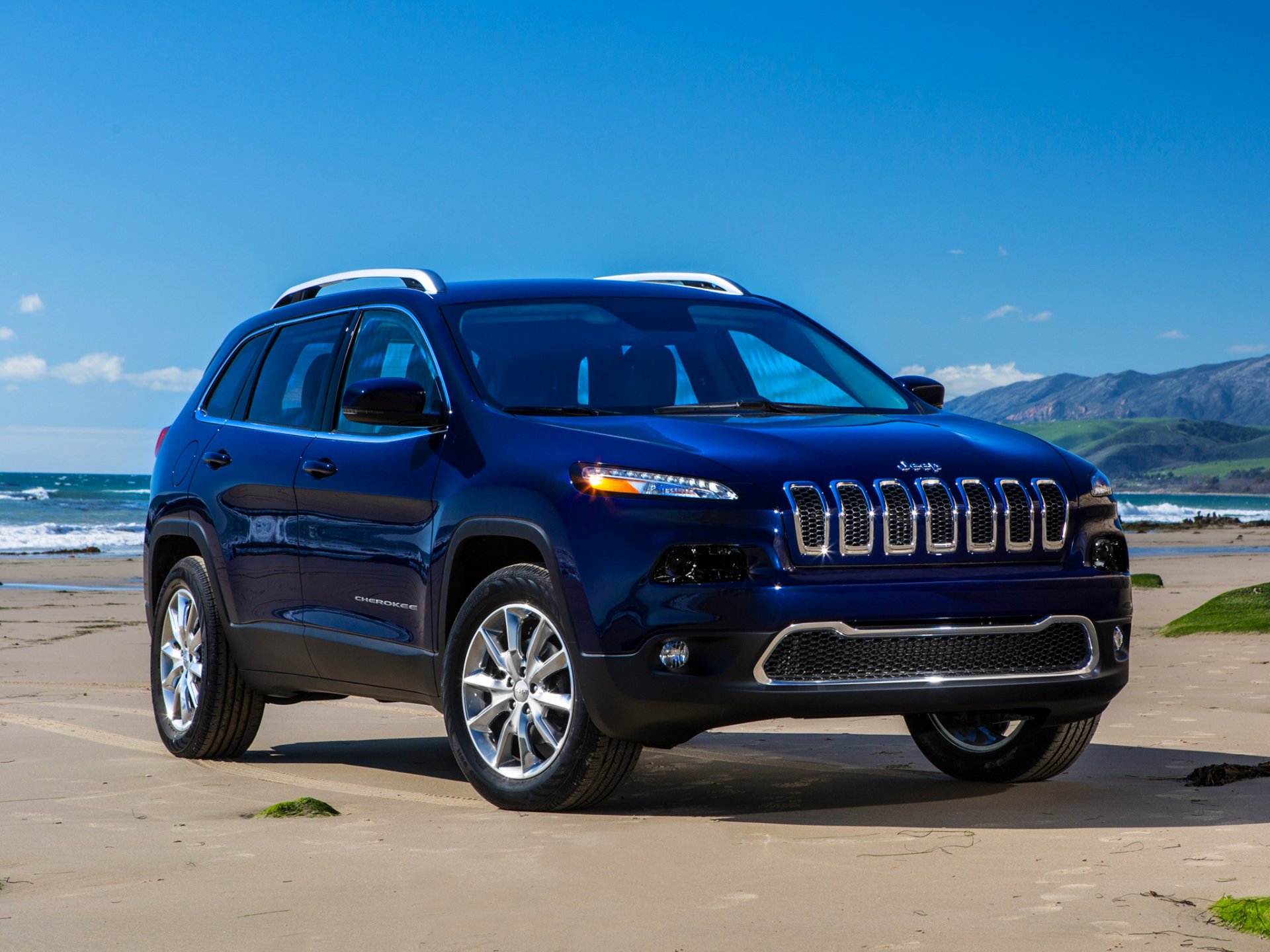 jeep cherokee limited auto suv cielo blu carta da parati