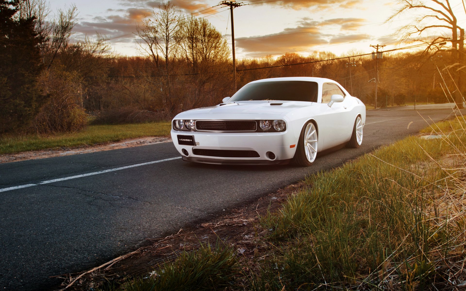 dodge challenger muscle car bianco challenger