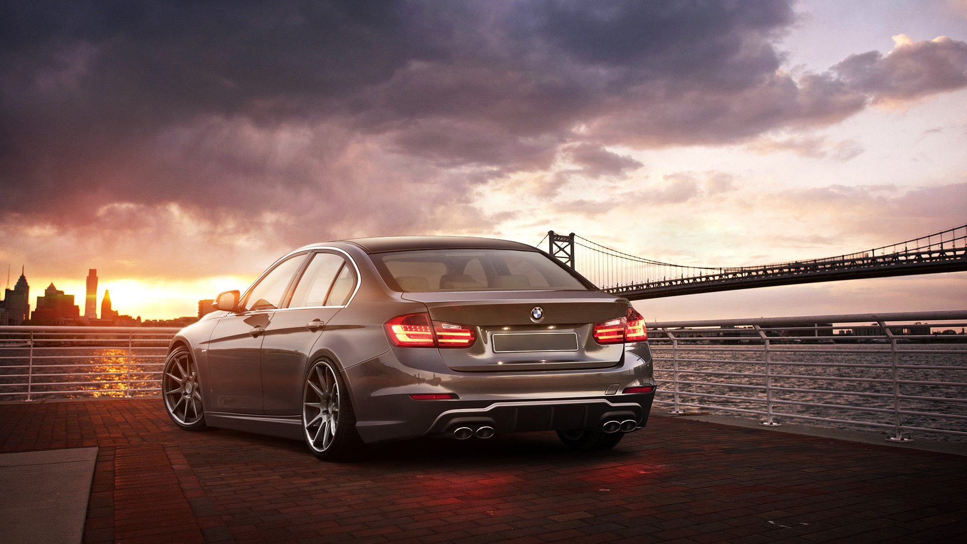 bmw serie 3 335i posteriore asse tramonto