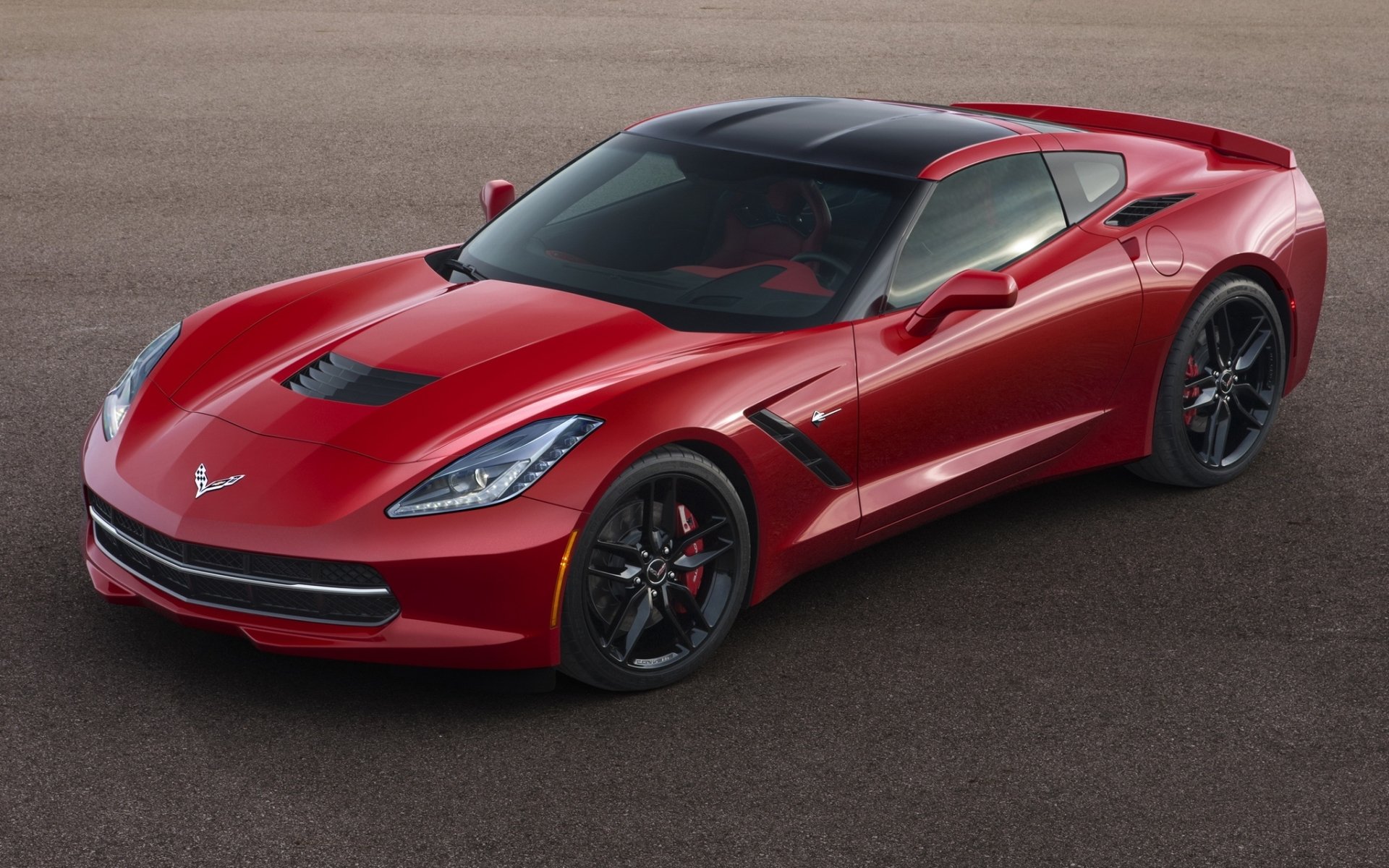 chevrolet corvette stingray c7 chevrolet stingray rosso anteriore
