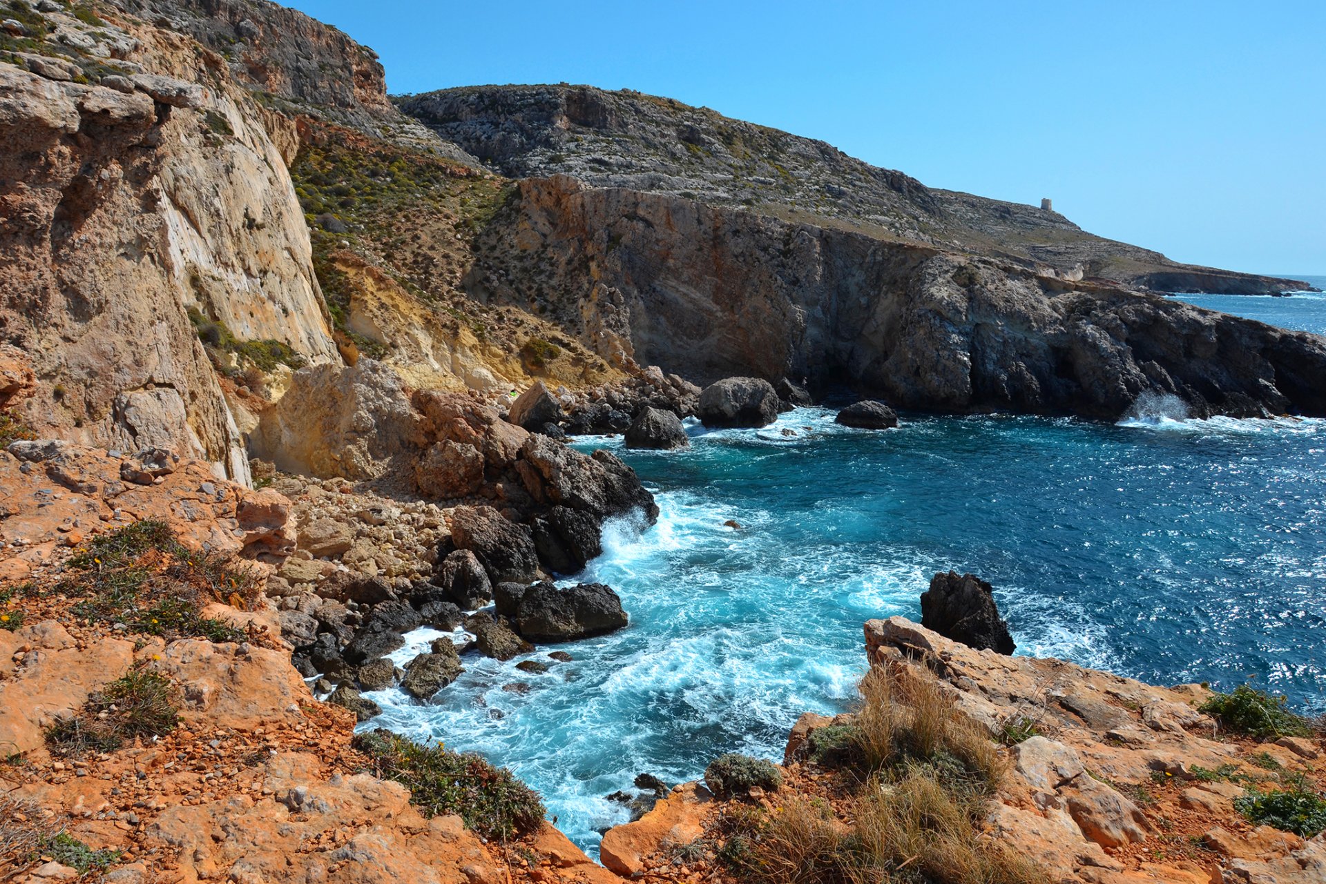 malta cielo nuvole rocce mare pietre