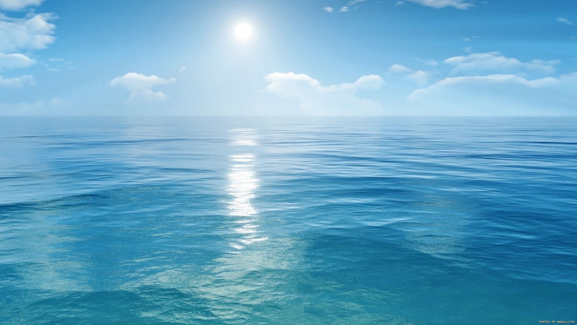 blu oceano orizzonte cielo