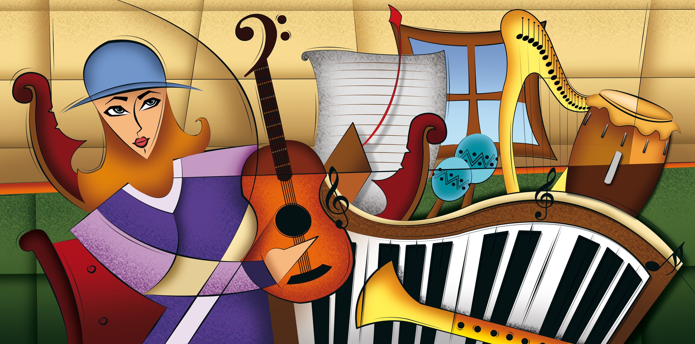 musica strumenti colore composizione