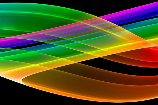 Intersezione di linee colorate. Spettro