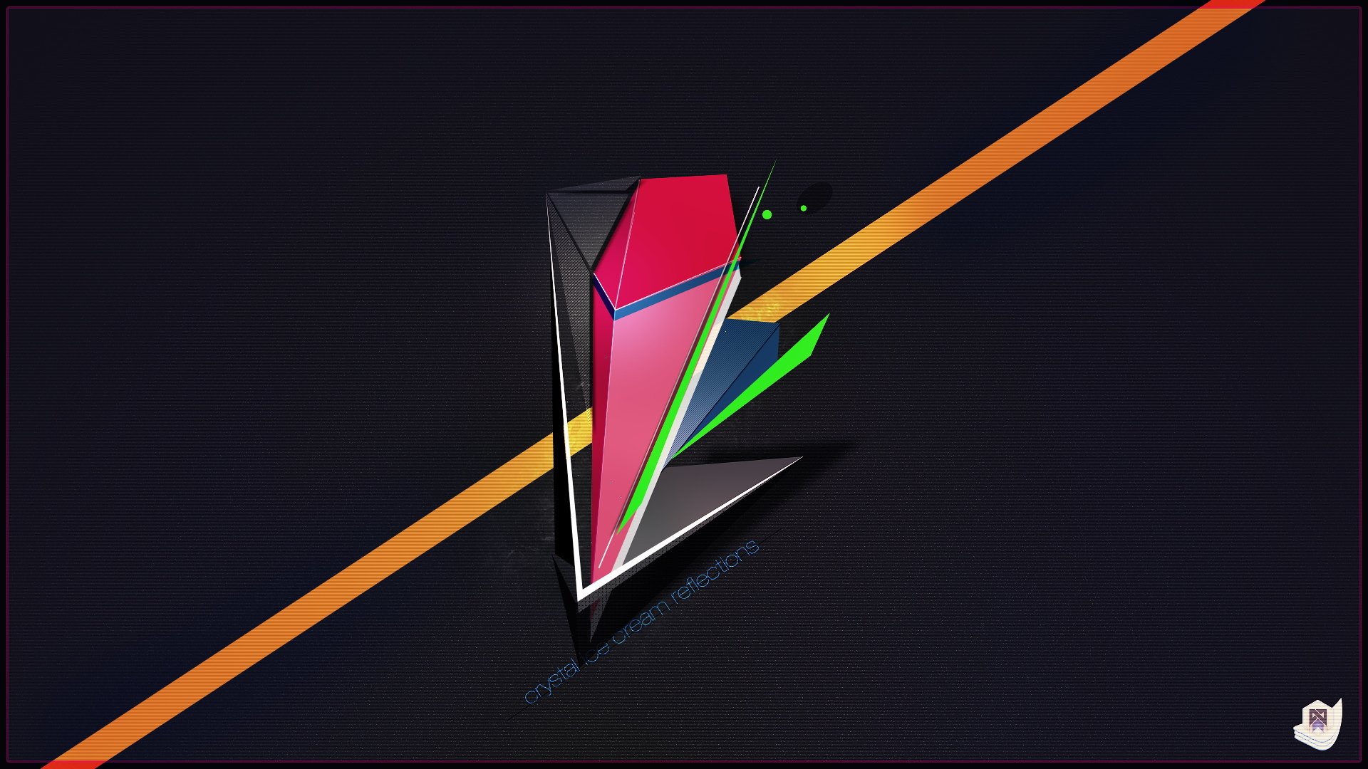 astrazione grafica linee sfaccettature riflessione di cristallo gelato sfondo