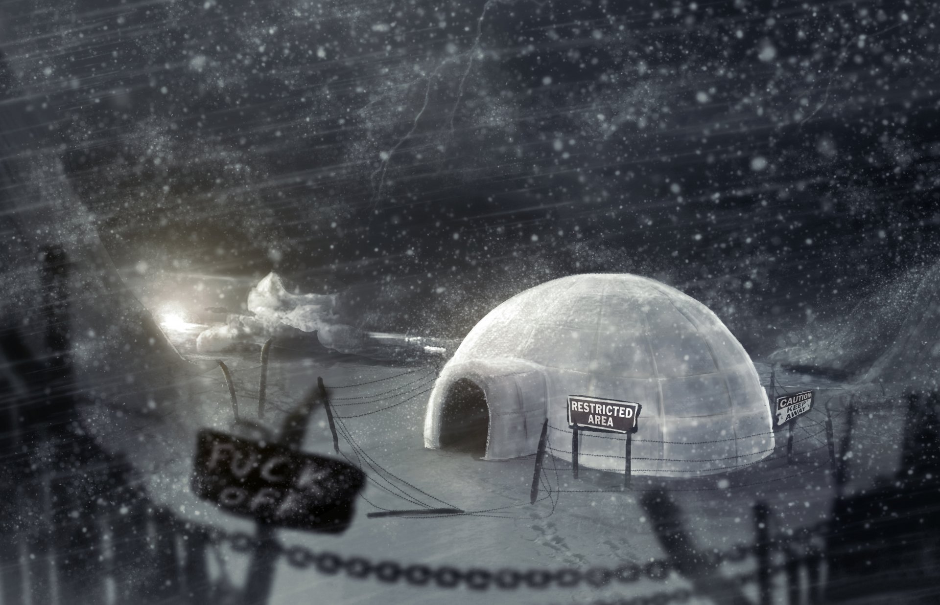 casa di ghiaccio igloo inverno ghiaccio notte