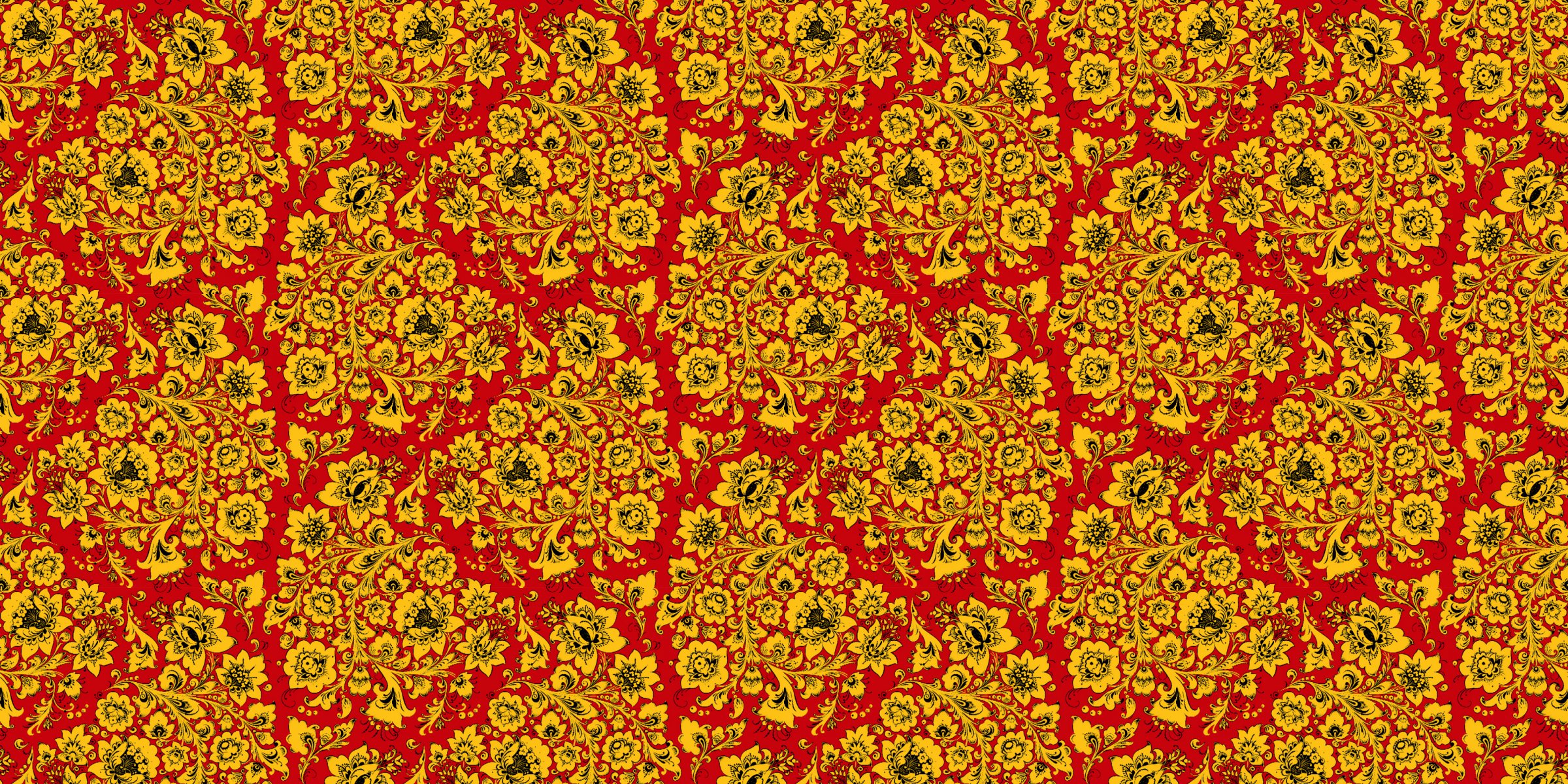 khokhloma rosso giallo