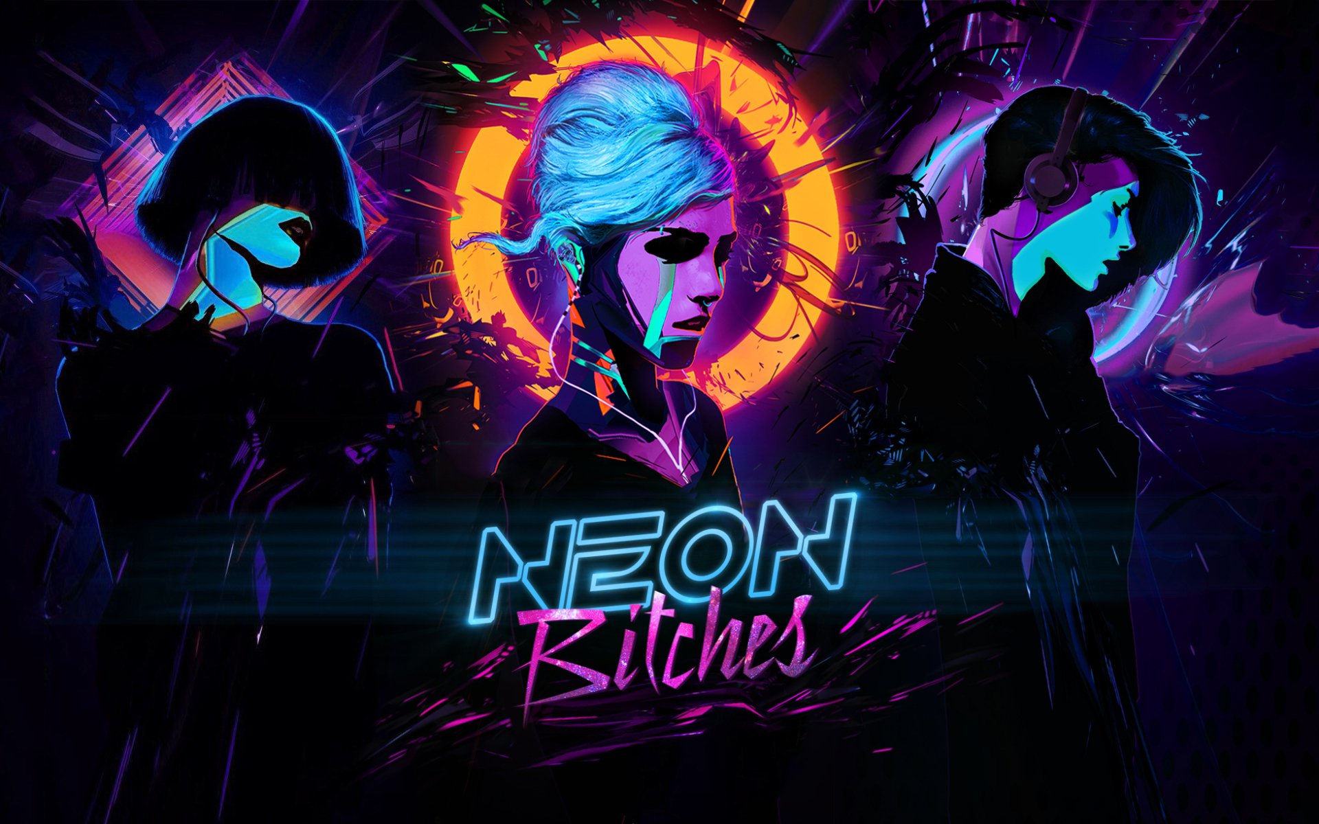 neon femmine synthwave cagna ragazza musica cyberpunk