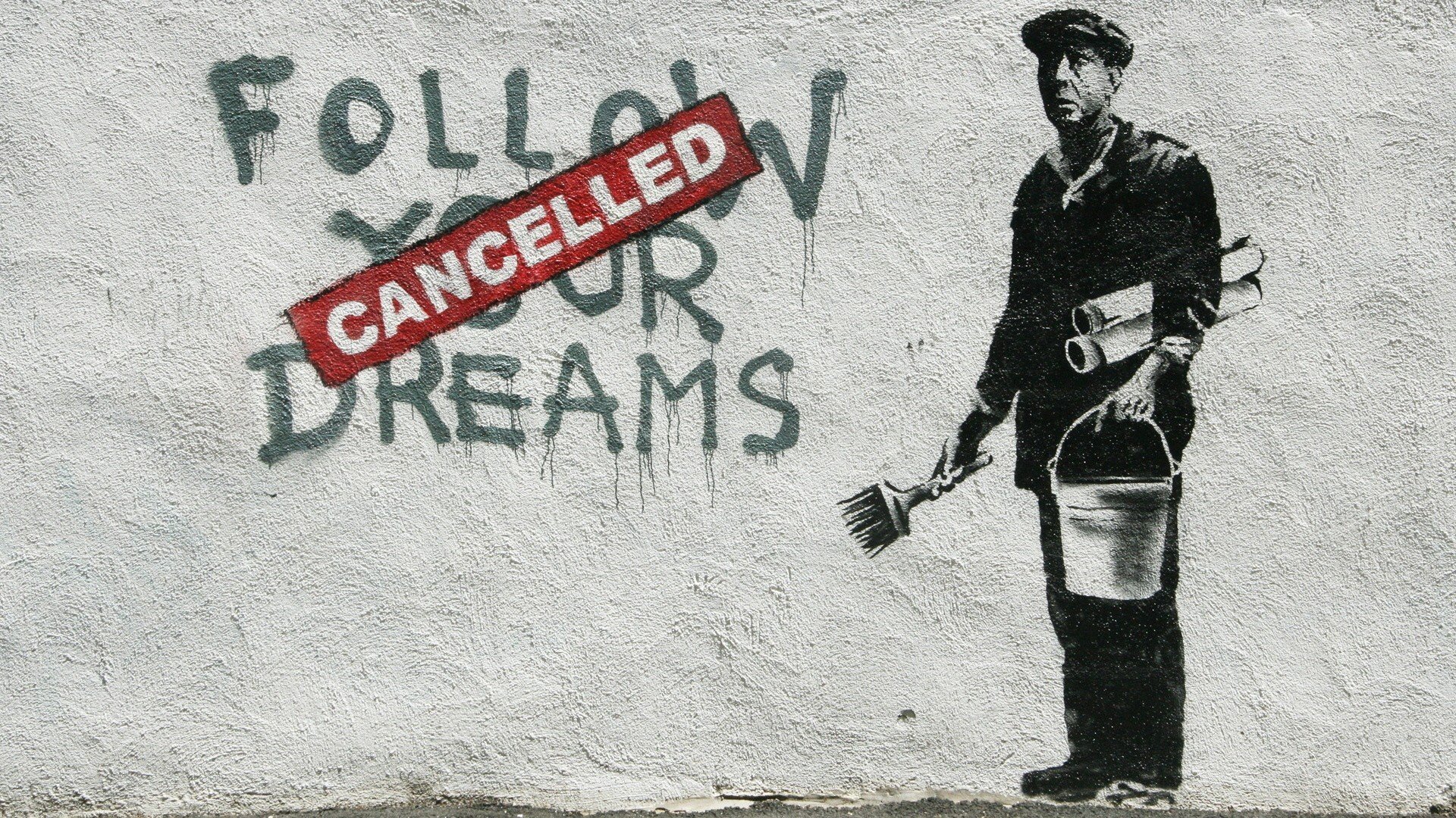 banksy graffiti muro