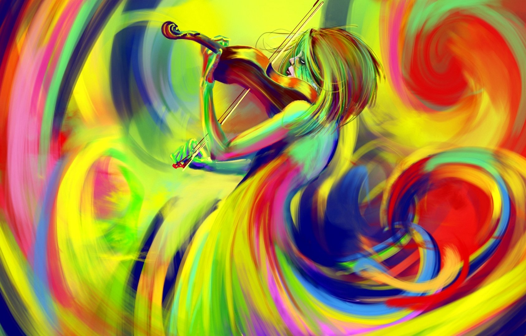 modello colori arcobaleno violino arco