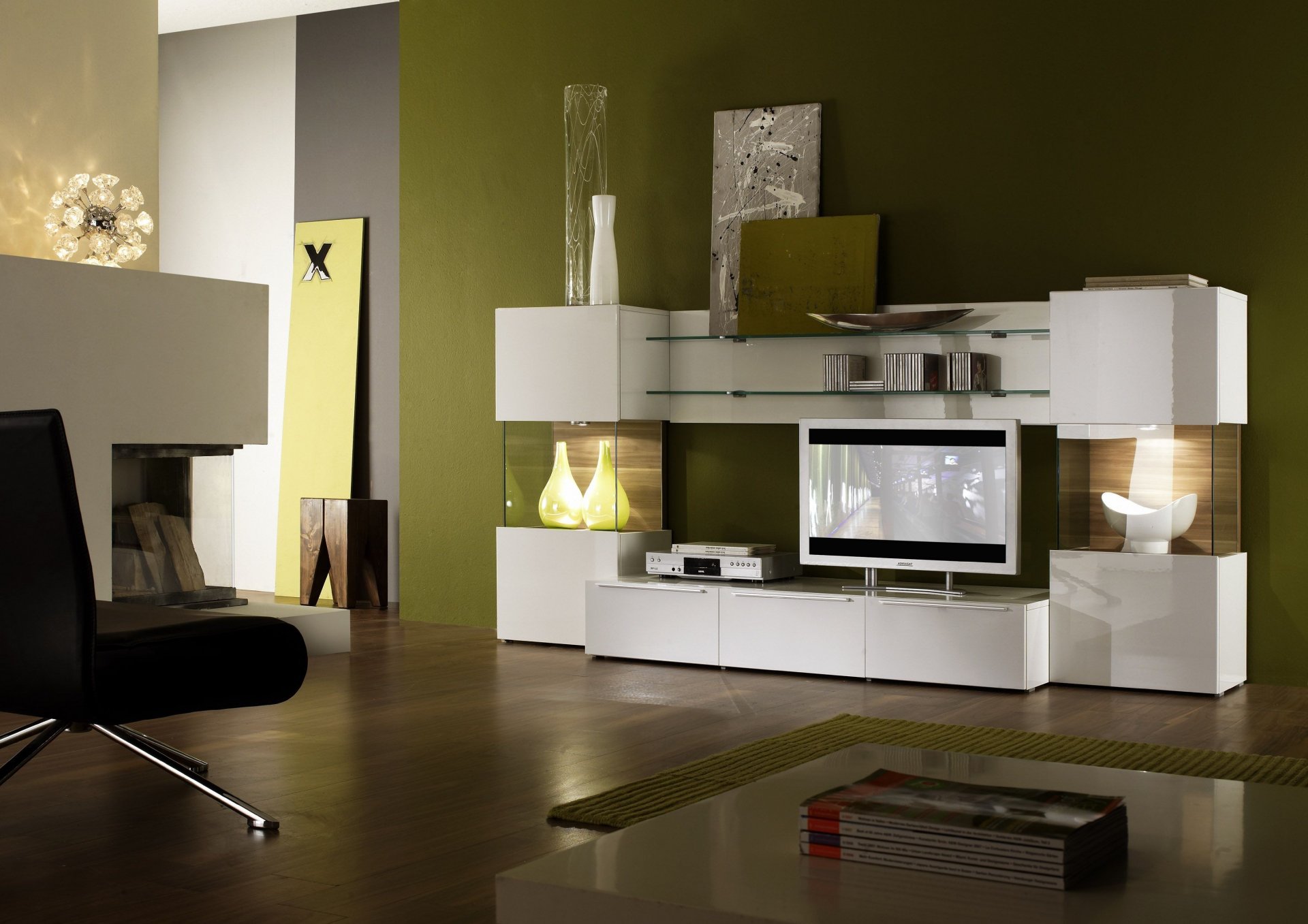 interni stile design casa soggiorno soggiorno con arredamento verde