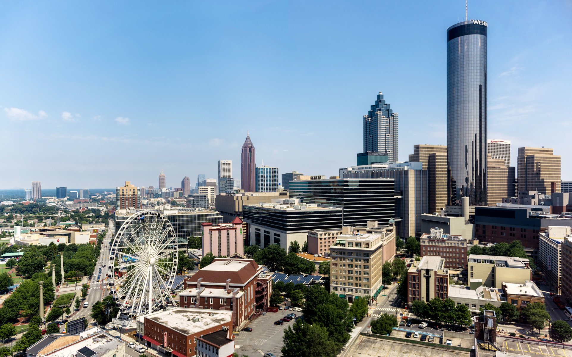 centro atlanta georgia stati uniti grattacielo edificio casa cielo parcheggio città centro georgia