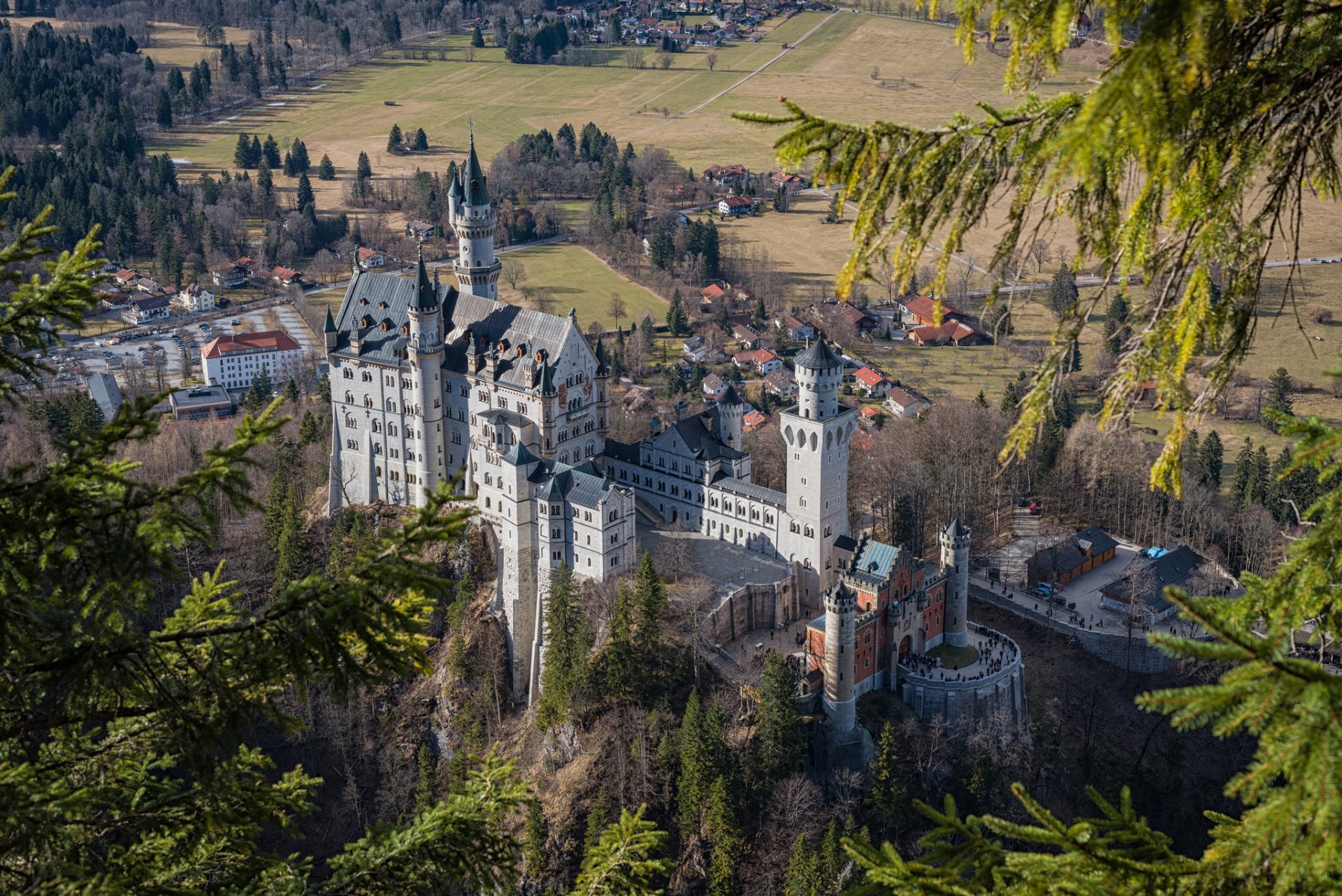 neuschwanstein baviera germania castello panorama
