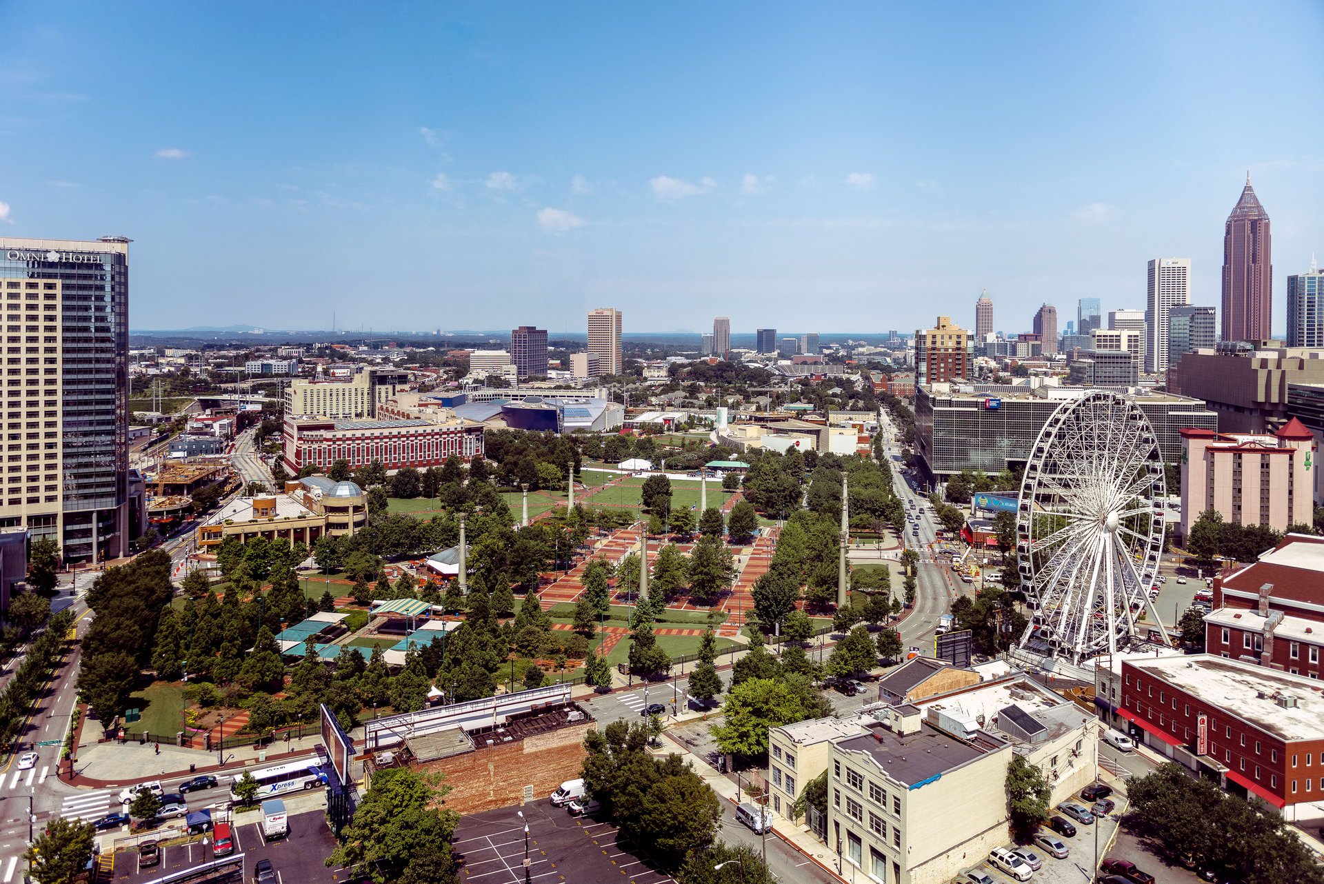 centro atlanta georgia stati uniti grattacielo edificio casa cielo parcheggio città centro georgia