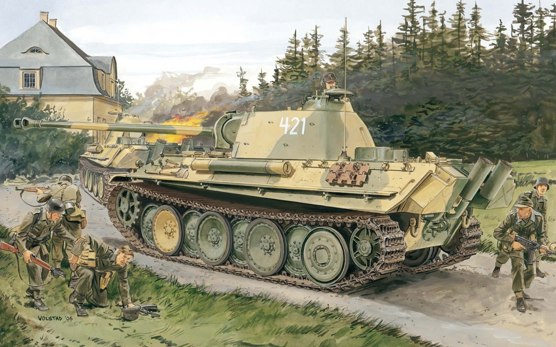tedesco panzerkampfwagen v carro medio-pesante disegno