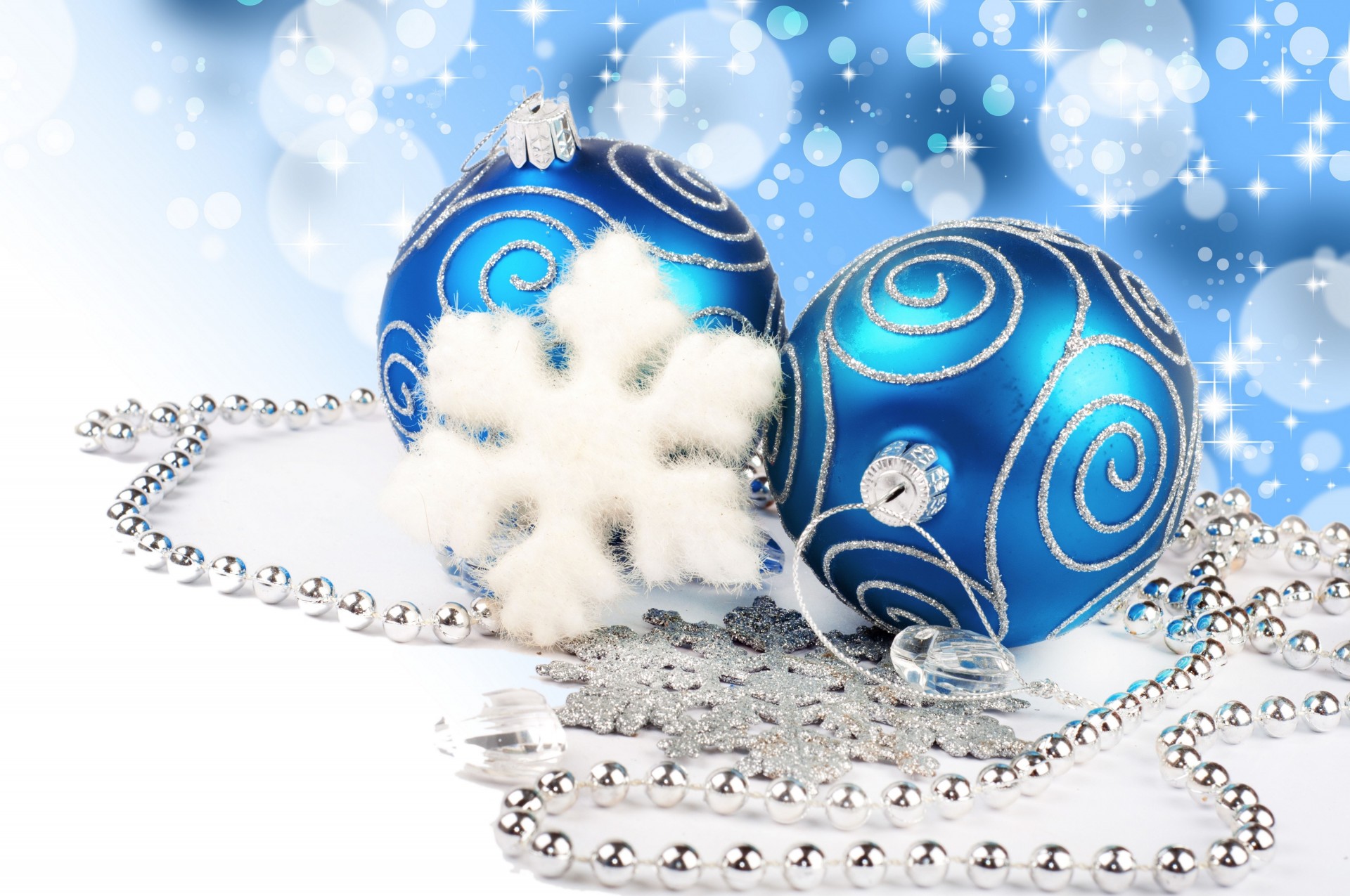 fiocchi di neve strass decorazioni palle perline