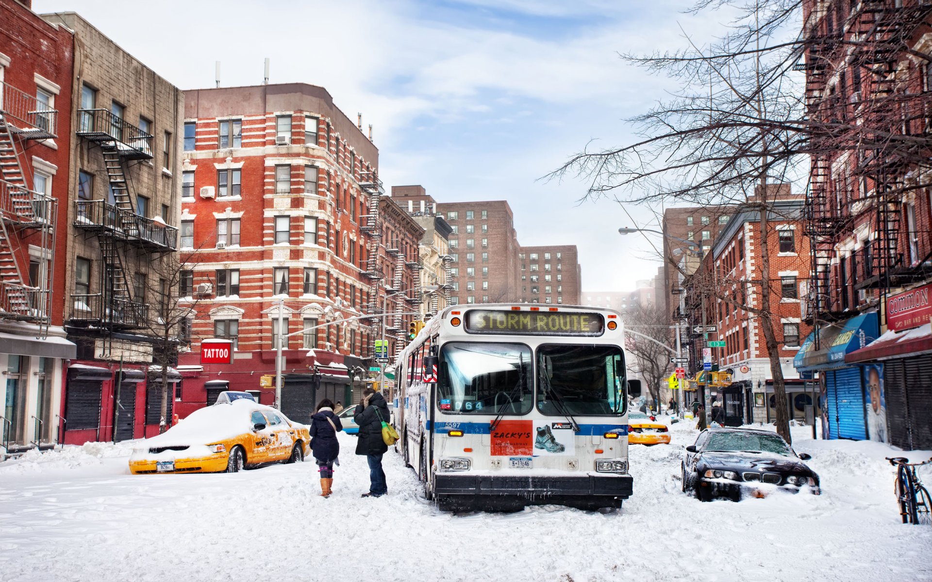 new york stati uniti east village neve inverno inverno