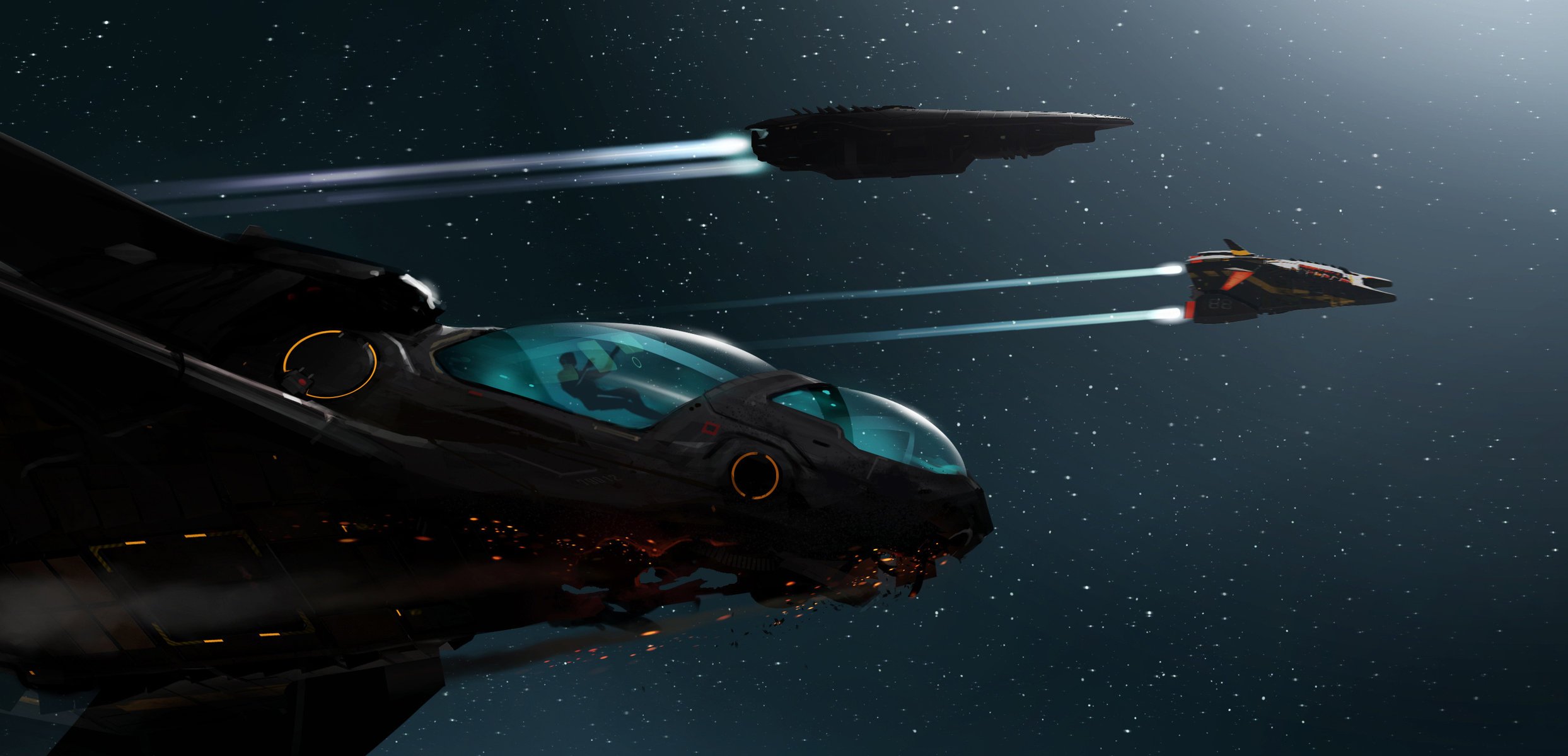 ryvax arte pericoloso spazio volo elite stelle navi