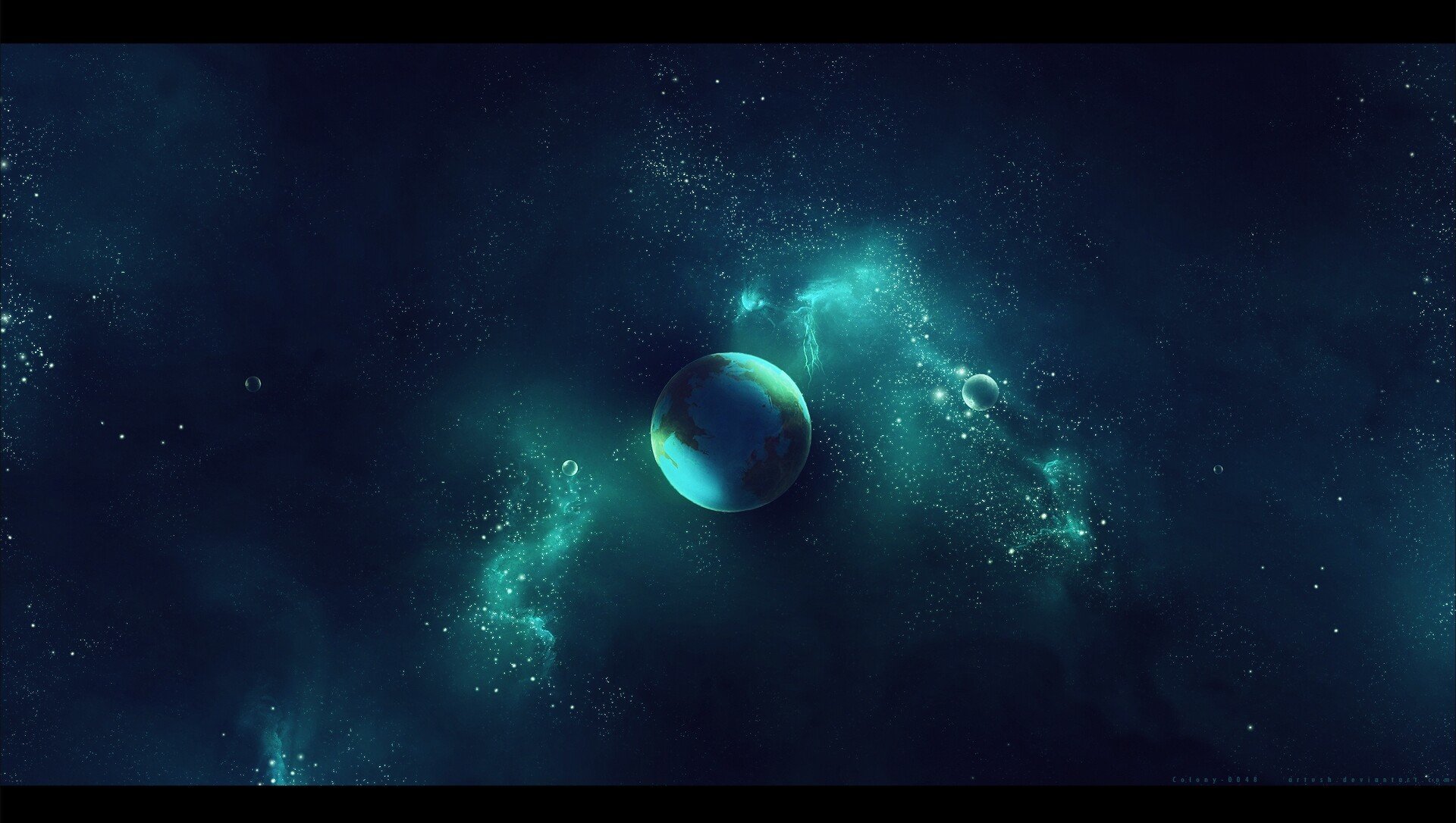 spazio spazio pianeta stelle nebulosa