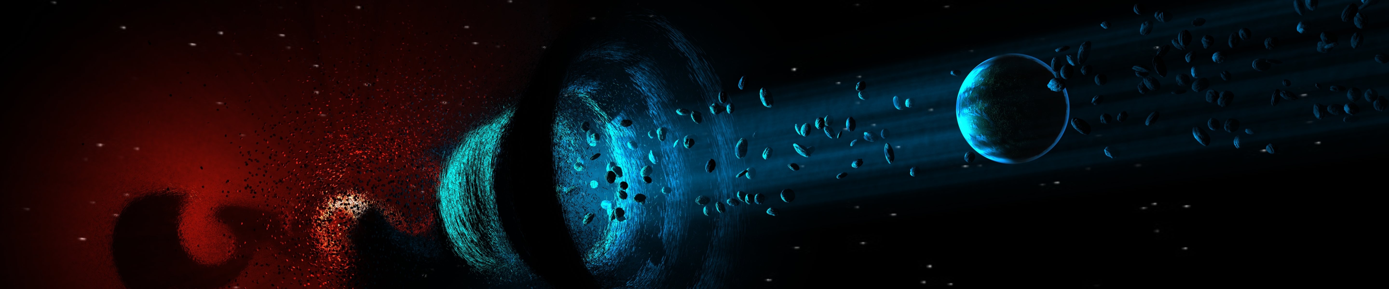 pianeta fantascienza colori asteroidi potenza