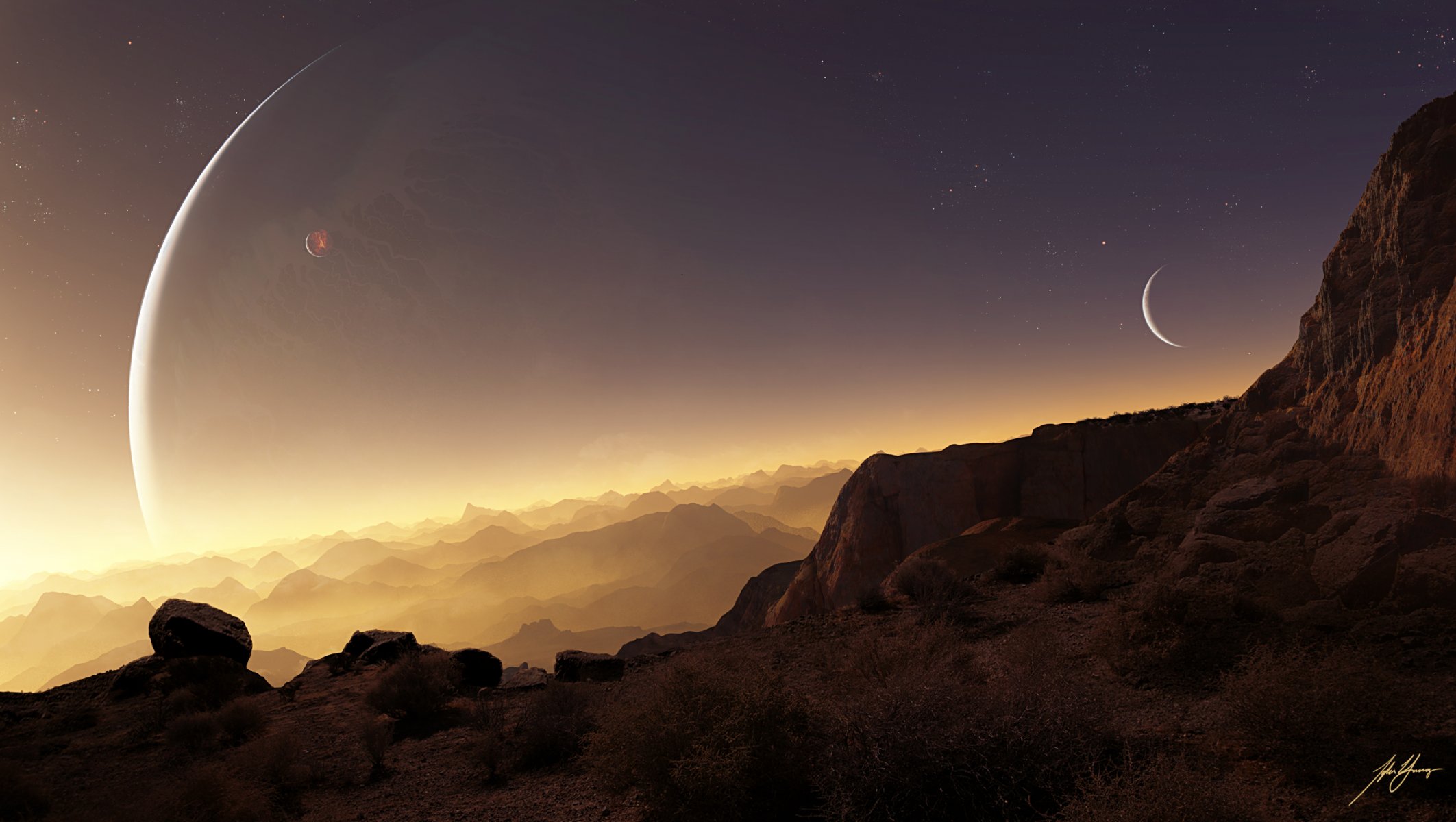 terraspace arte rocce pianeti stelle