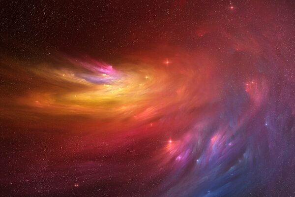 Bagliore cosmico di stelle di diversi colori