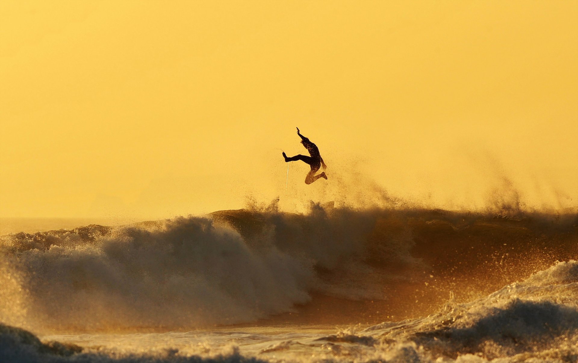 tramonto surfista sport