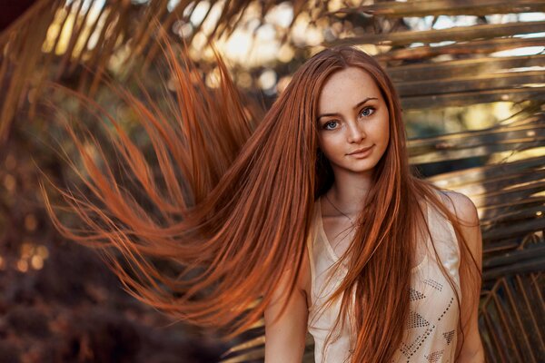 Bella rossa ragazza foto