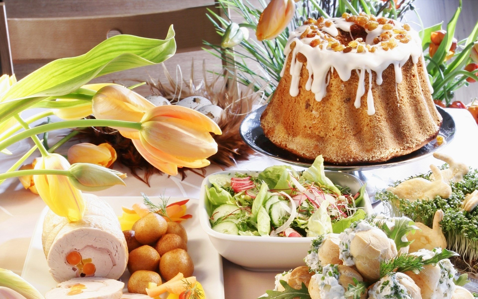 pasqua cibo fiori