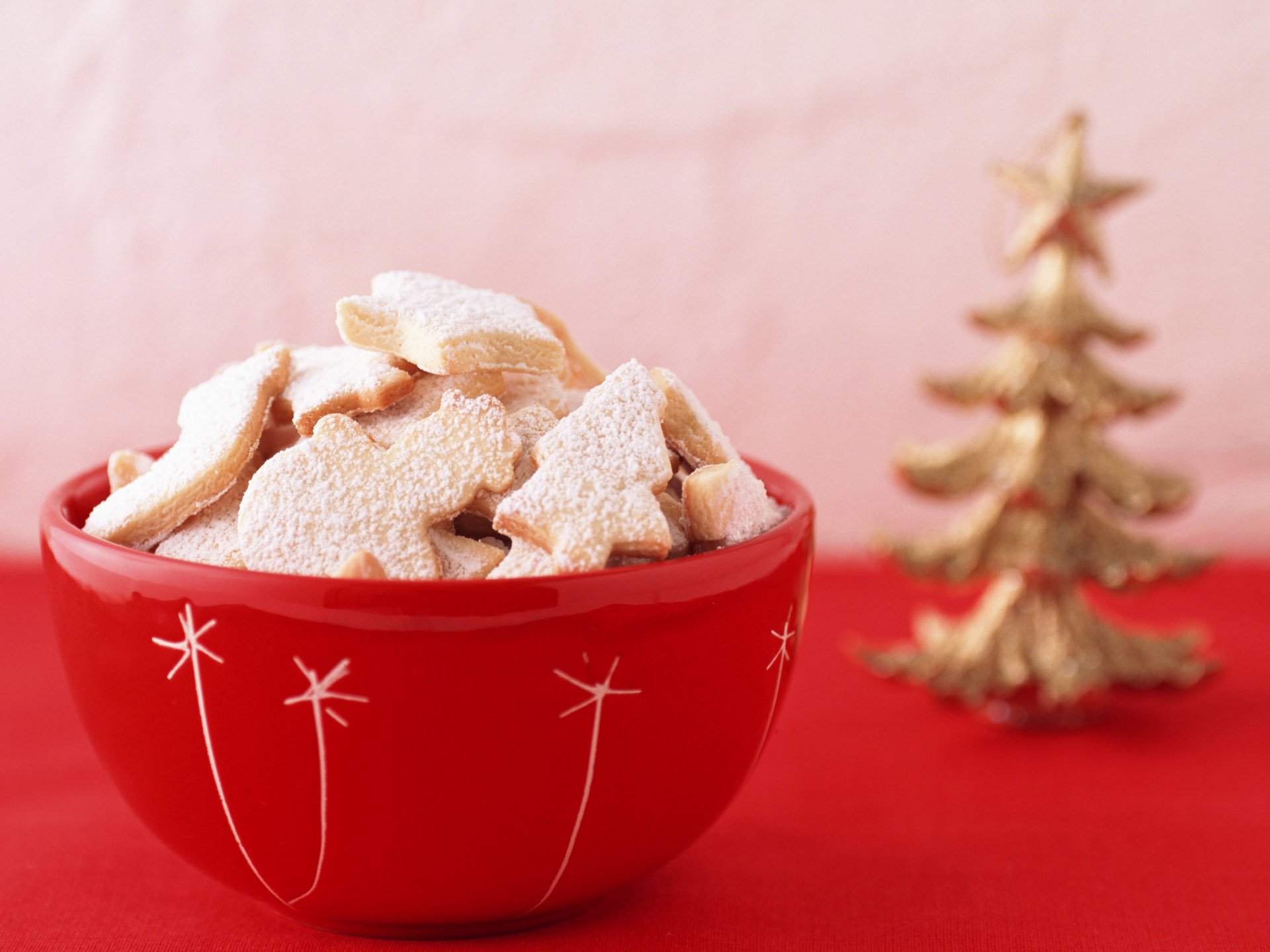 biscotti vaso albero di natale rosso vacanze capodanno dolcetti dolce macro
