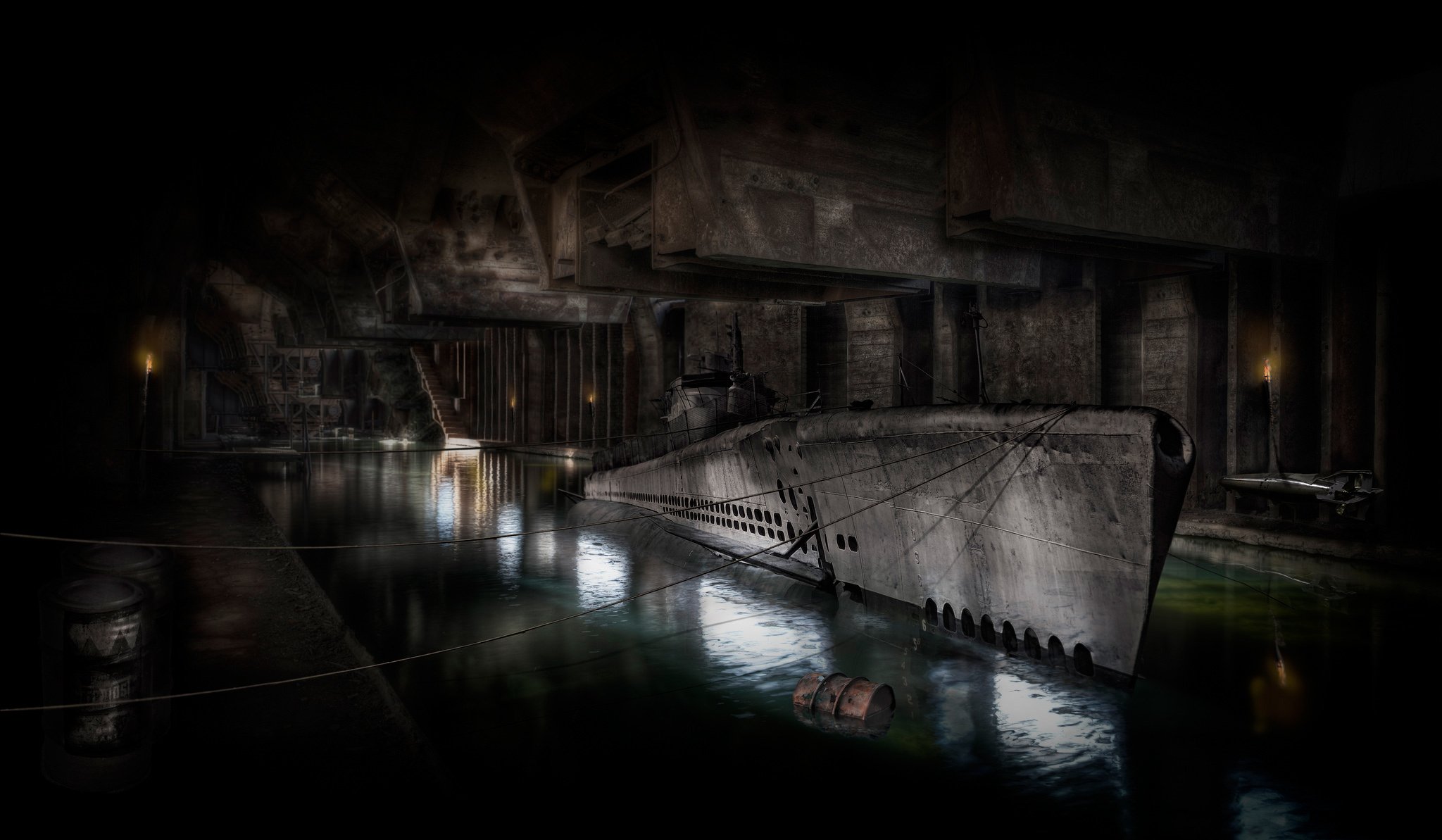 sottomarino sottomarino bacino riparo