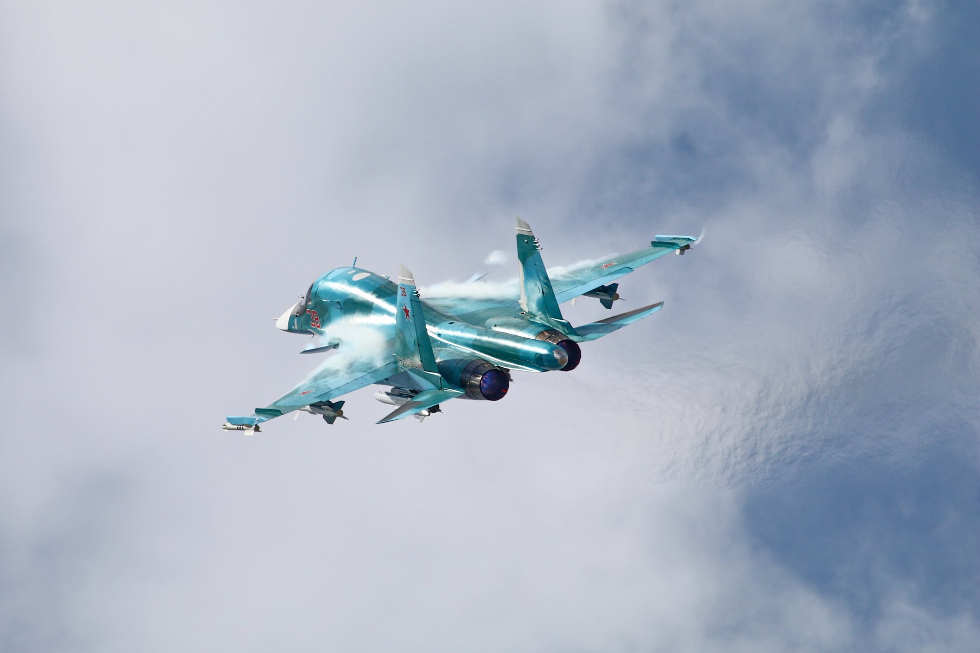 su-34 caccia bombardiere volo cielo