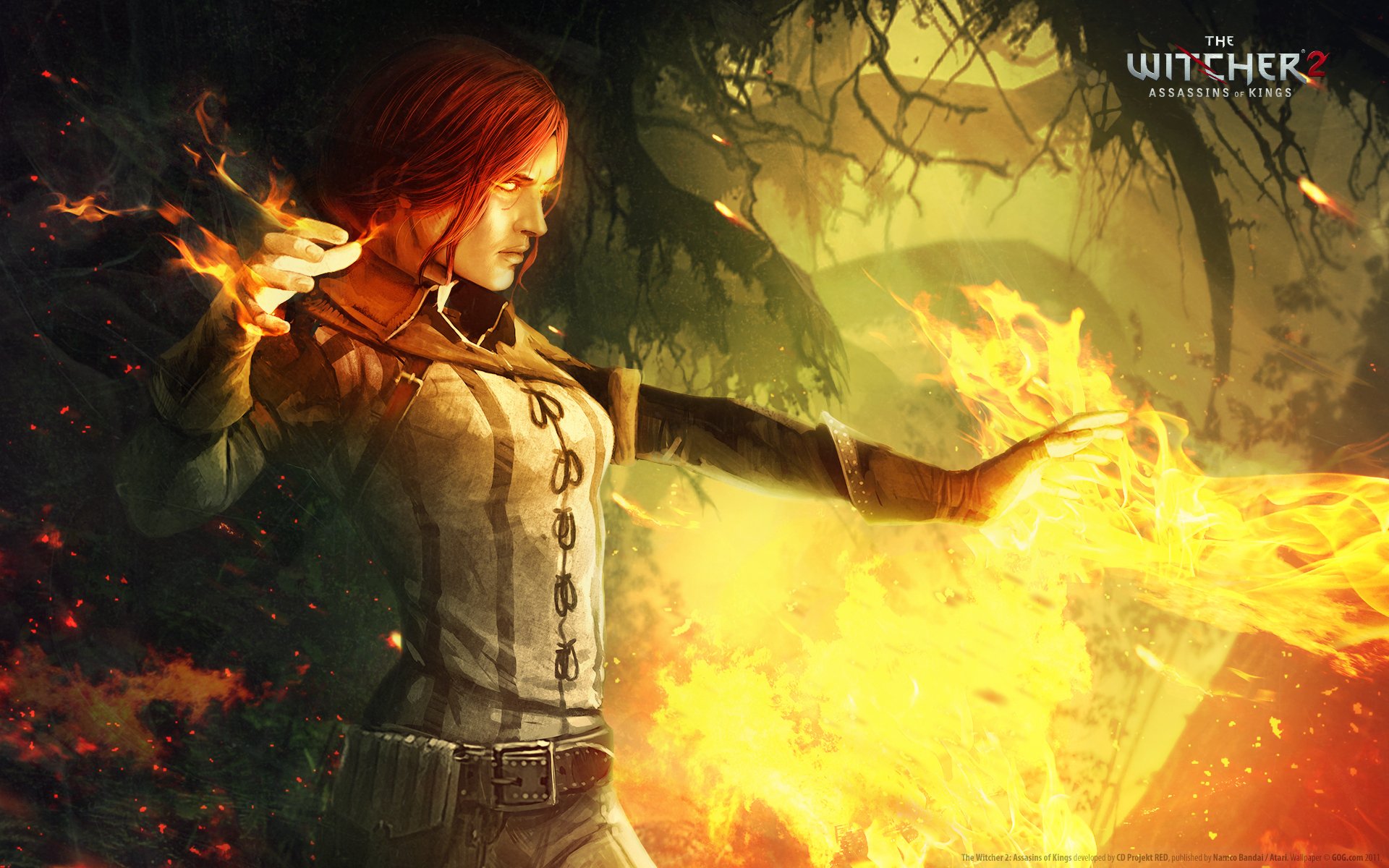 the witcher 2 gli assassini dei re triss fuoco
