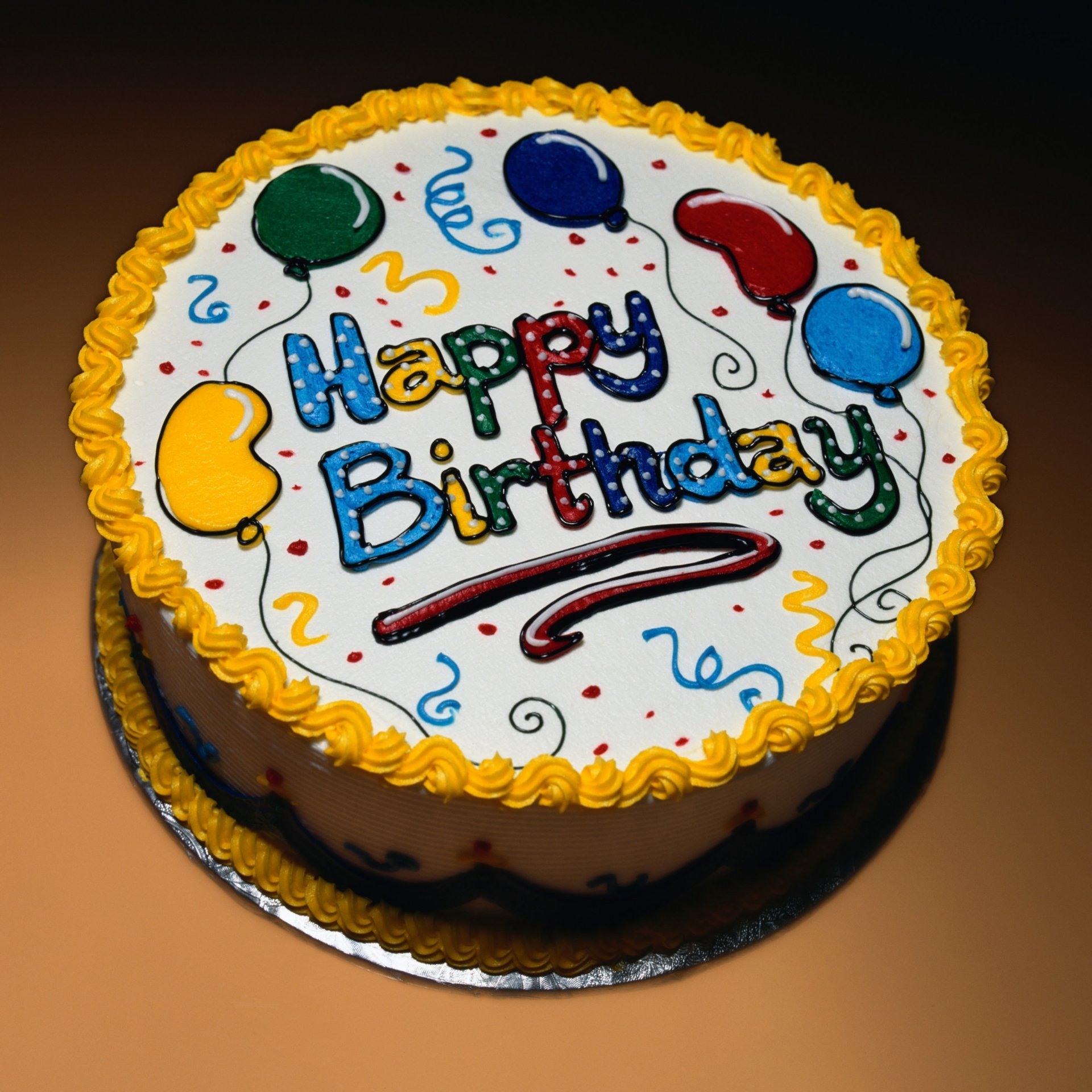 buon compleanno torta palloncini