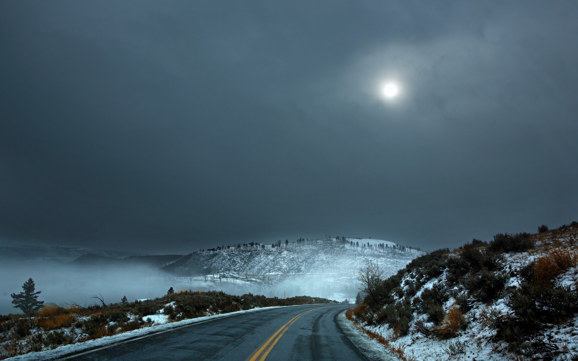 notte strada paesaggio
