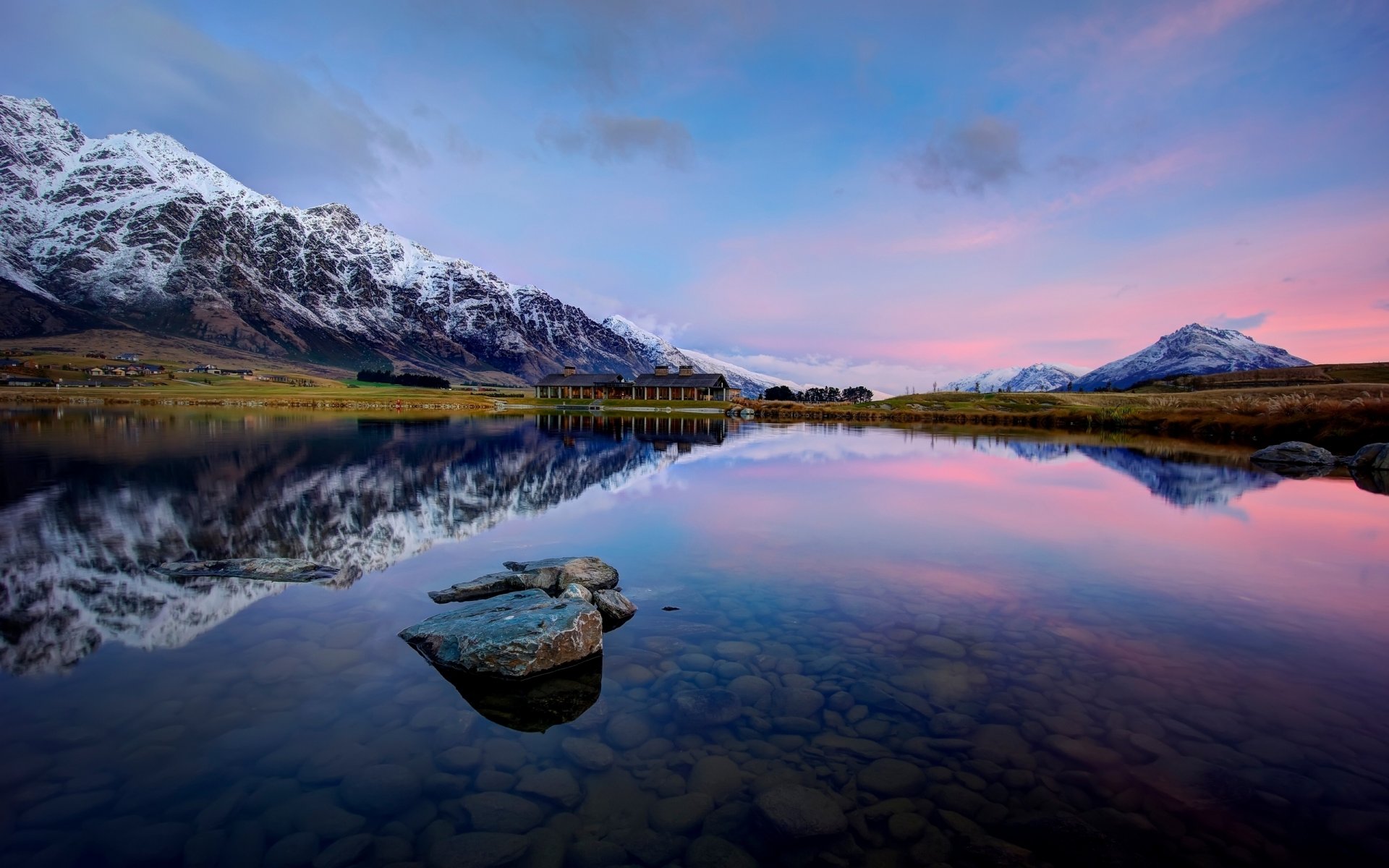 tramonto montagne natura lago