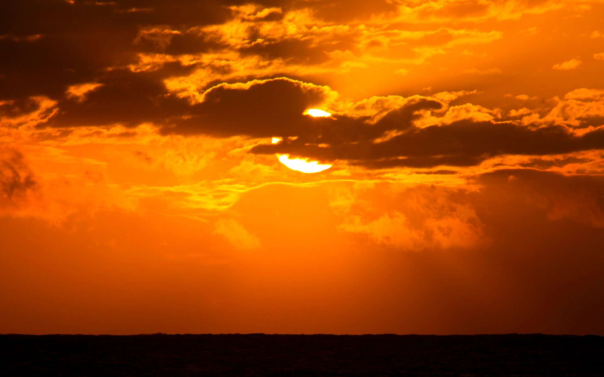 cielo nuvole sole tramonto mare orizzonte
