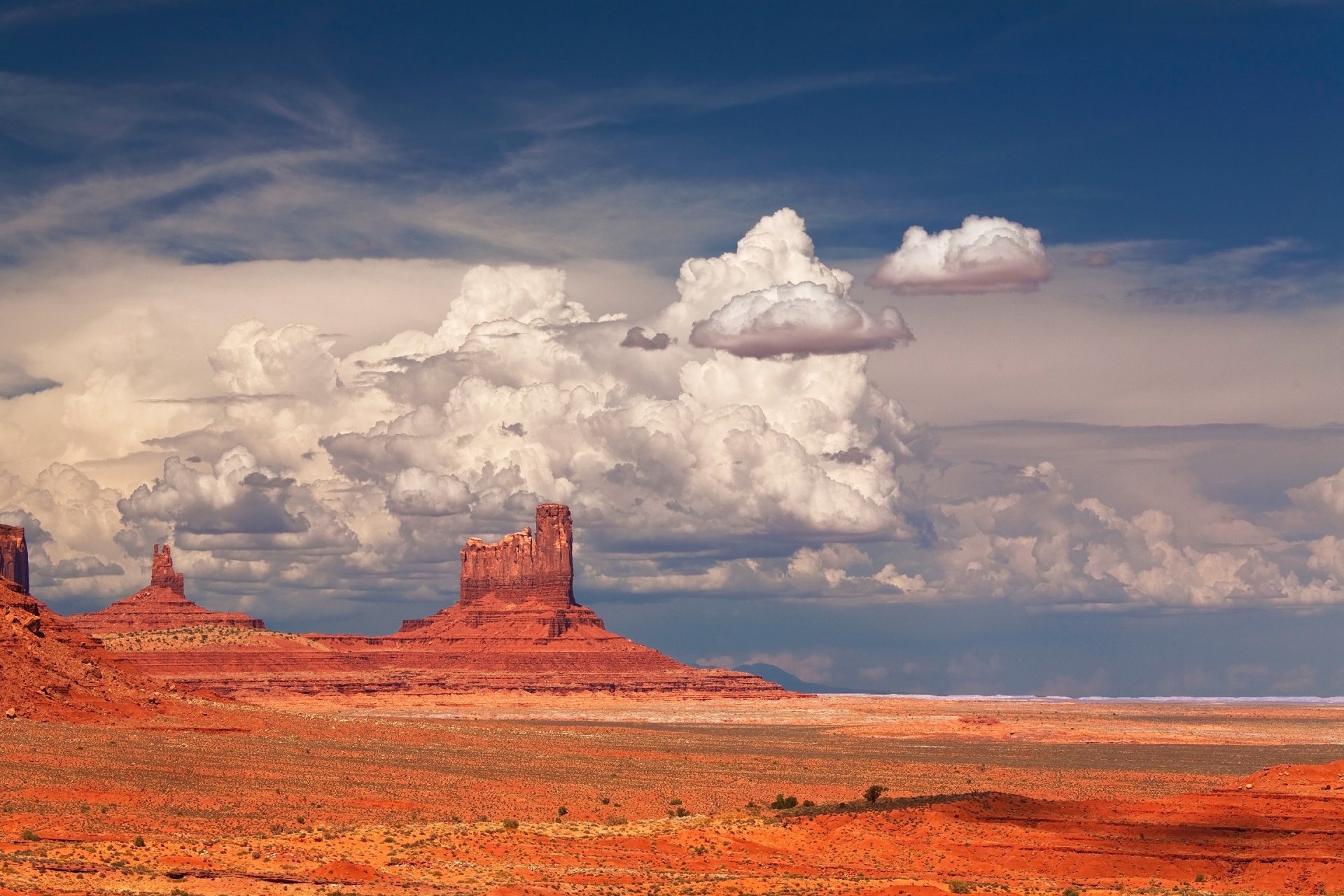 monument valley stati uniti montagna cielo nuvole rocce